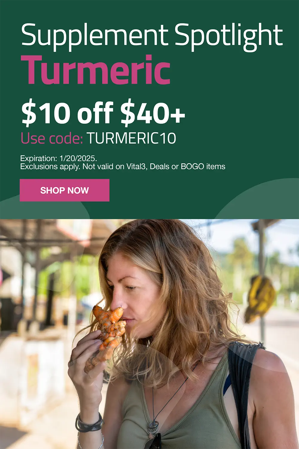 Supplement spotlight turmeric $10 OFF $40 use code:TURMERIC10