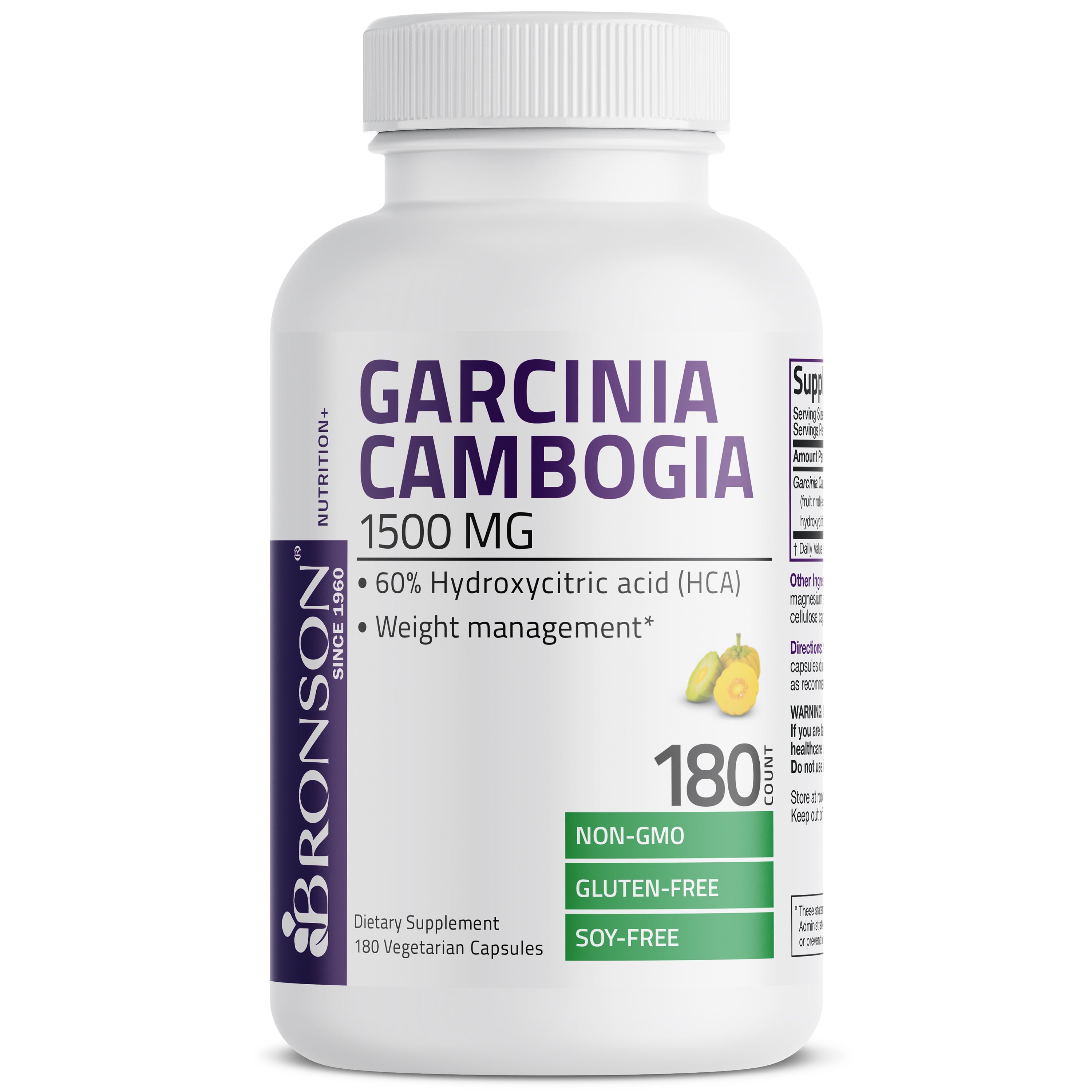 Garcinia Cambogia Extract - 1,500 mg - 180 Vegetarian Capsules view 3 of 6