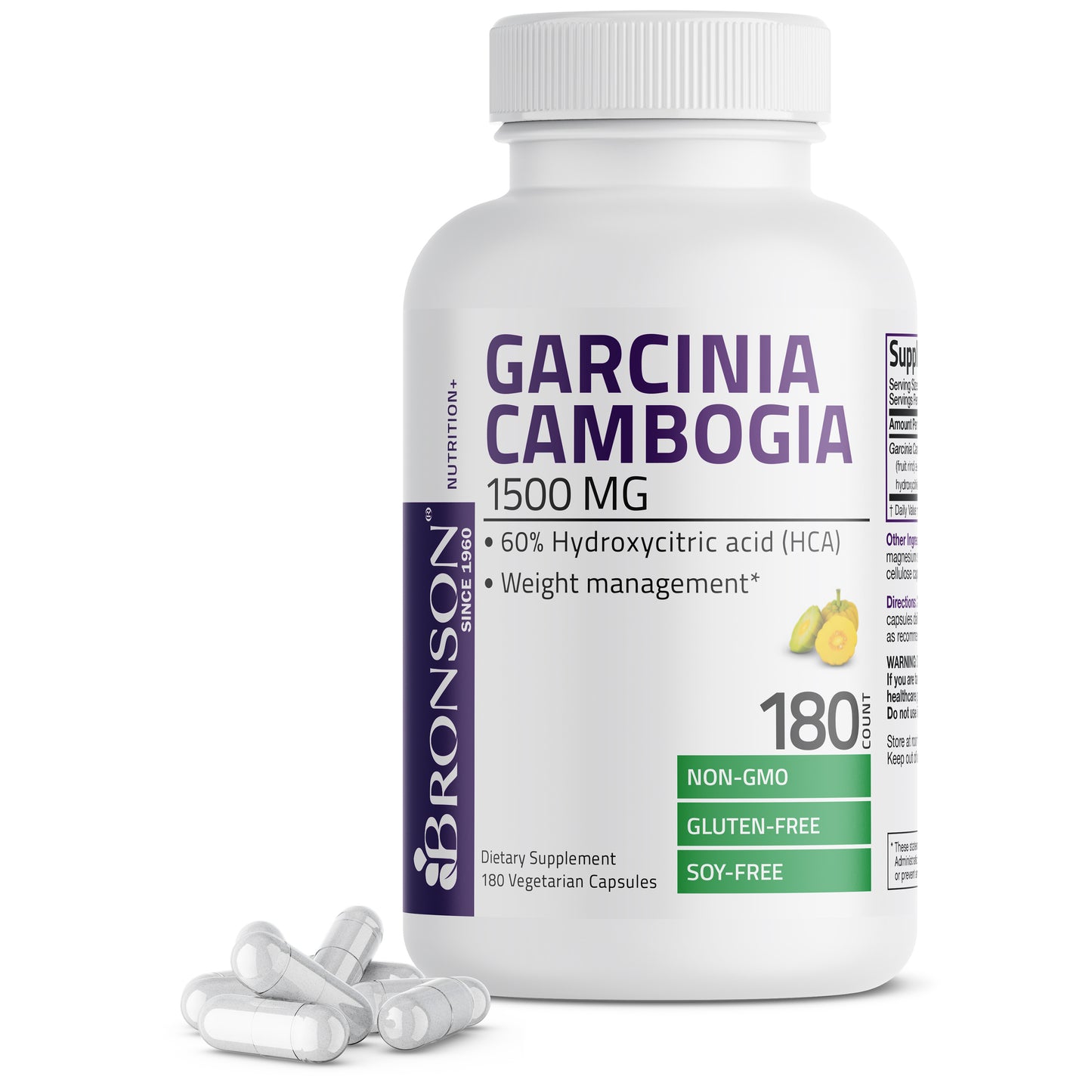 Garcinia Cambogia Extract - 1,500 mg - 180 Vegetarian Capsules