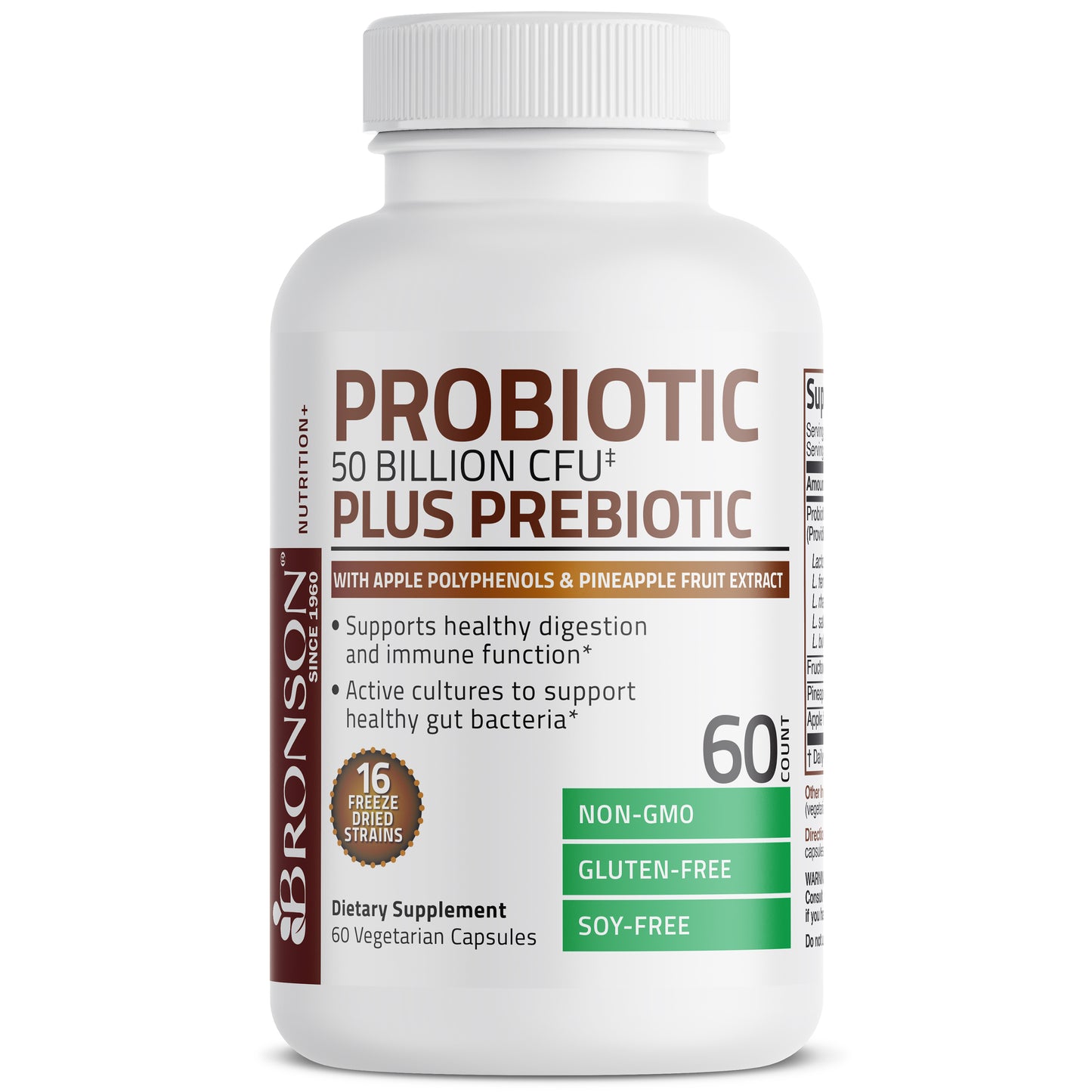 Probiotic Plus Prebiotic - 50 Billion CFU - 60 Vegetarian Capsules