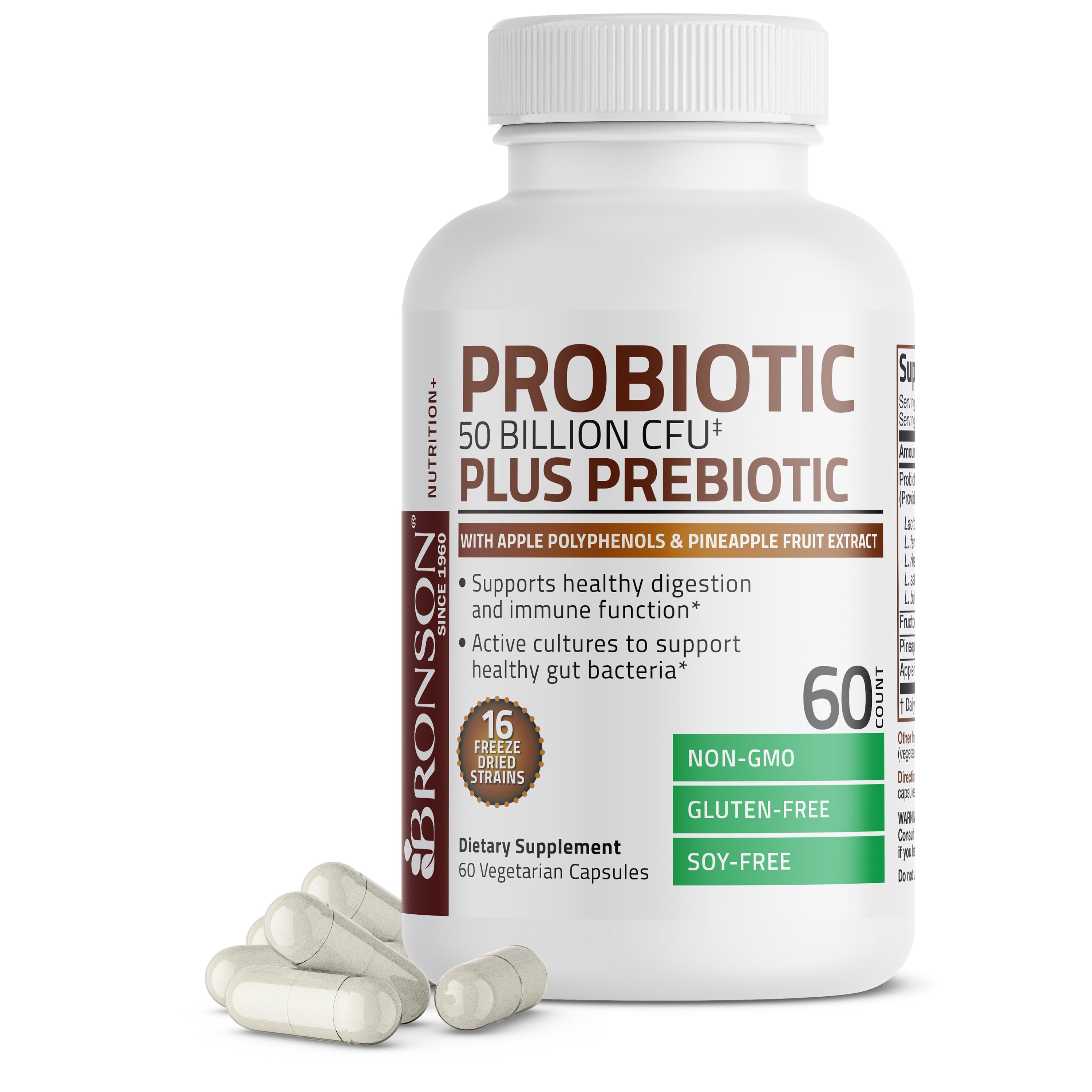 Probiotic Plus Prebiotic - 50 Billion CFU - 60 Vegetarian Capsules view 2 of 7