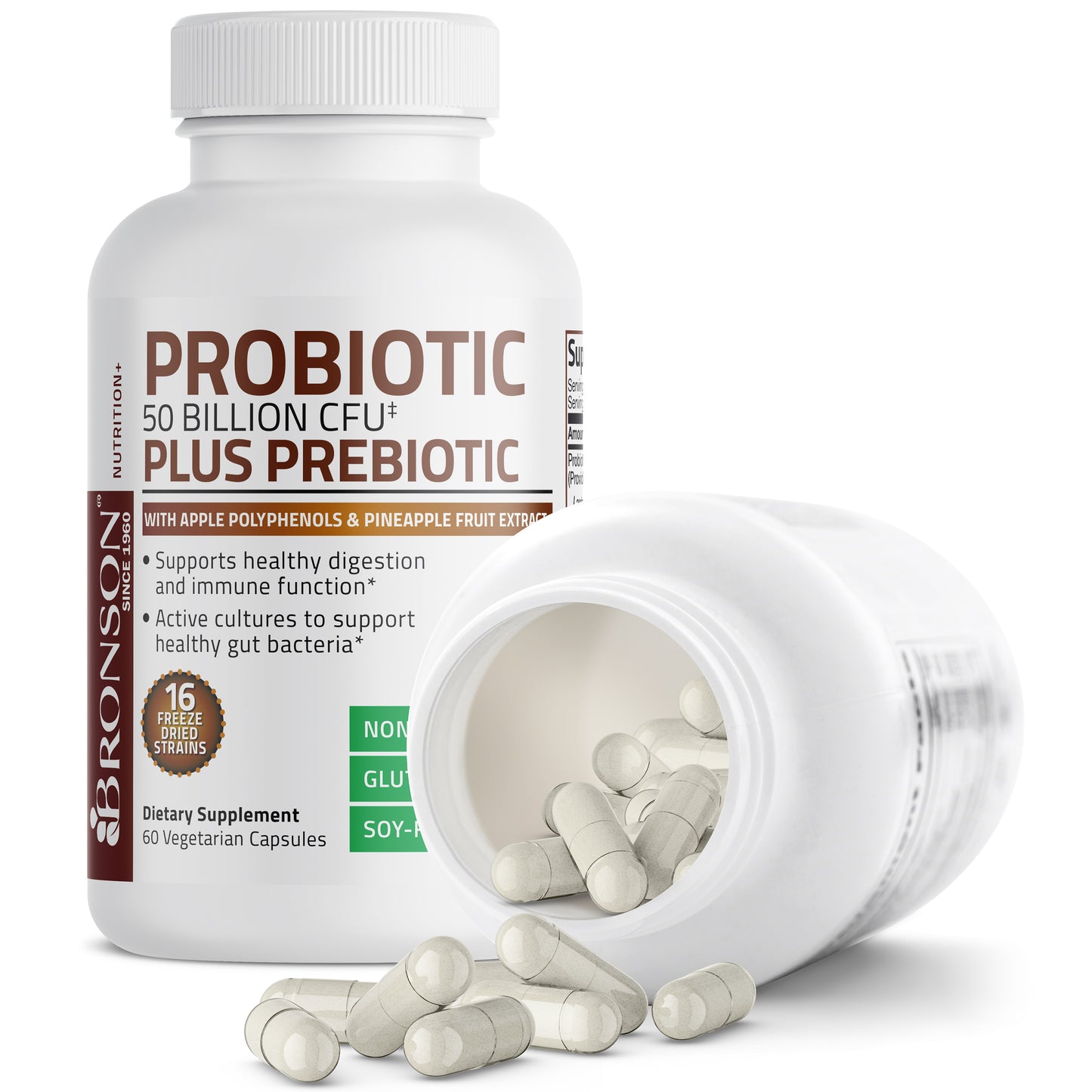 Probiotic Plus Prebiotic - 50 Billion CFU - 60 Vegetarian Capsules