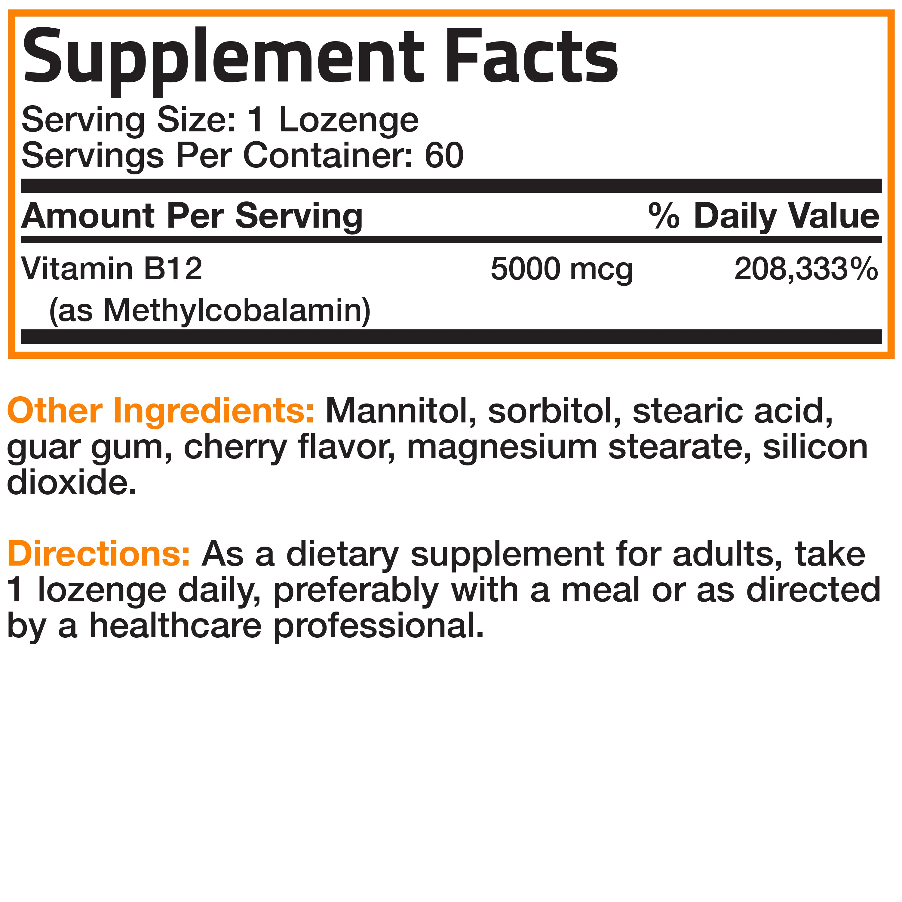 Methyl B12 Fast Dissolve Sublingual - Cherry - 5,000 mcg view 12 of 6