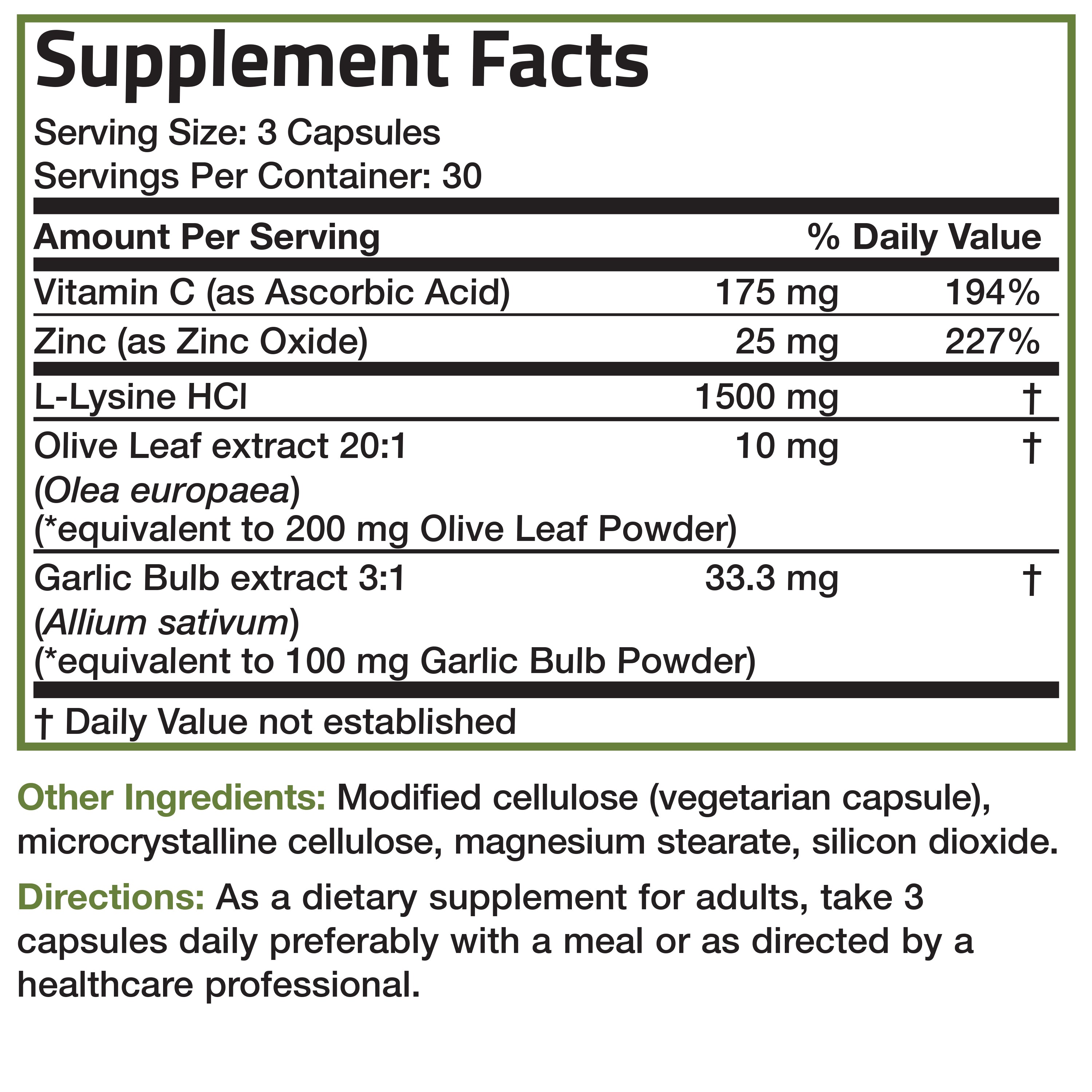 L-Lysine Defense Complex - 1500 mg view 6 of 6