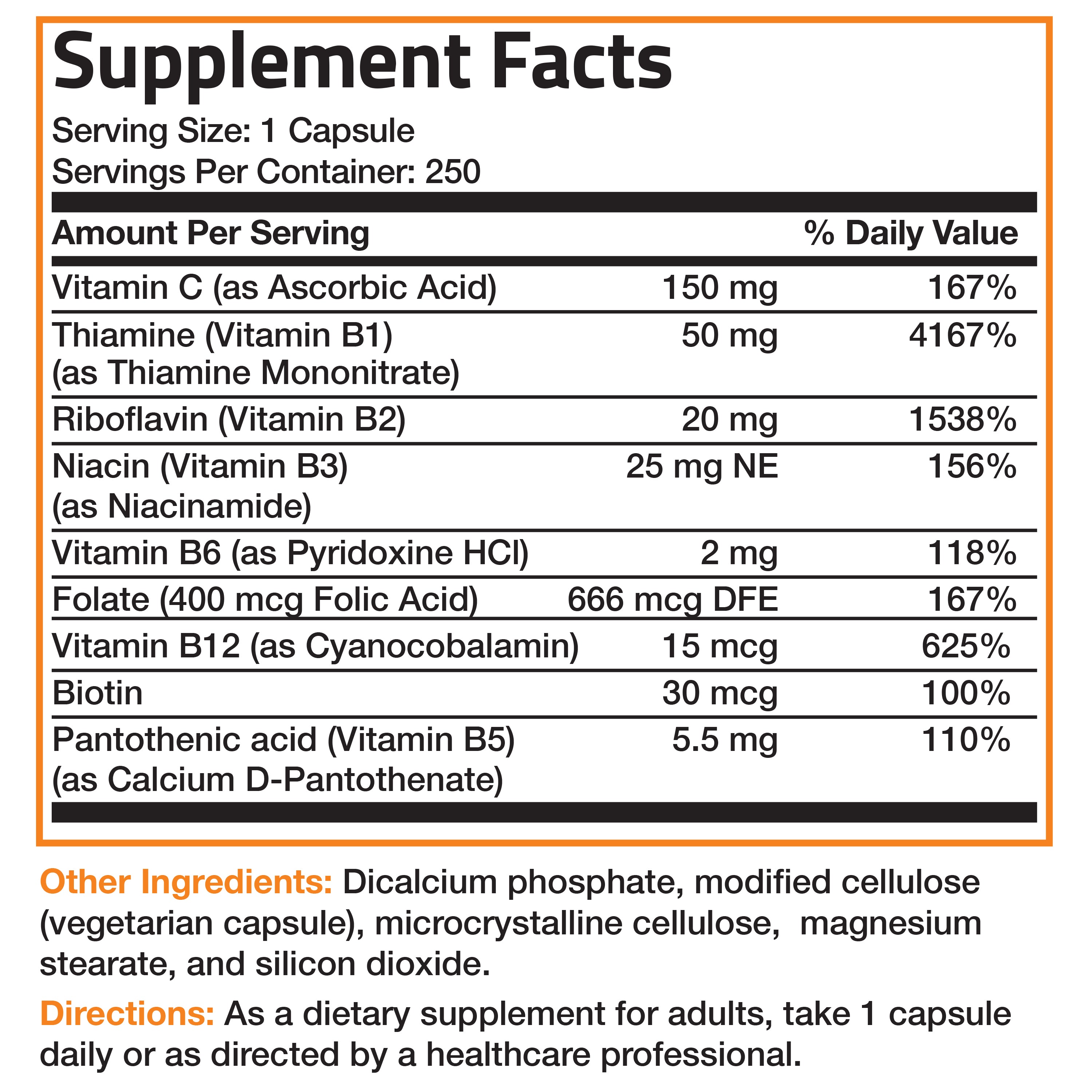 Vitamin B Complex with Vitamin C view 18 of 6