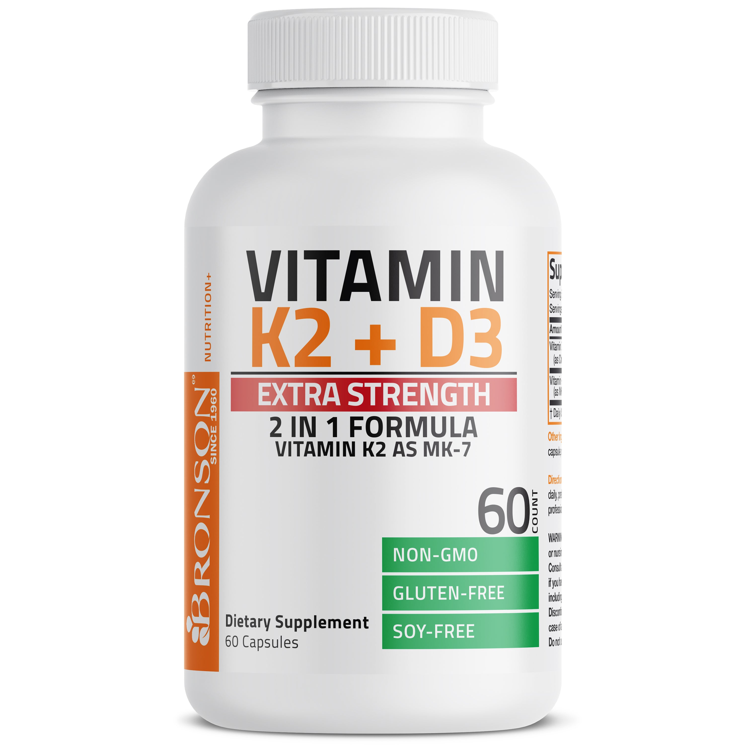 Vitamin K2 MK-7 Plus Vitamin D3 Extra Strength view 3 of 6