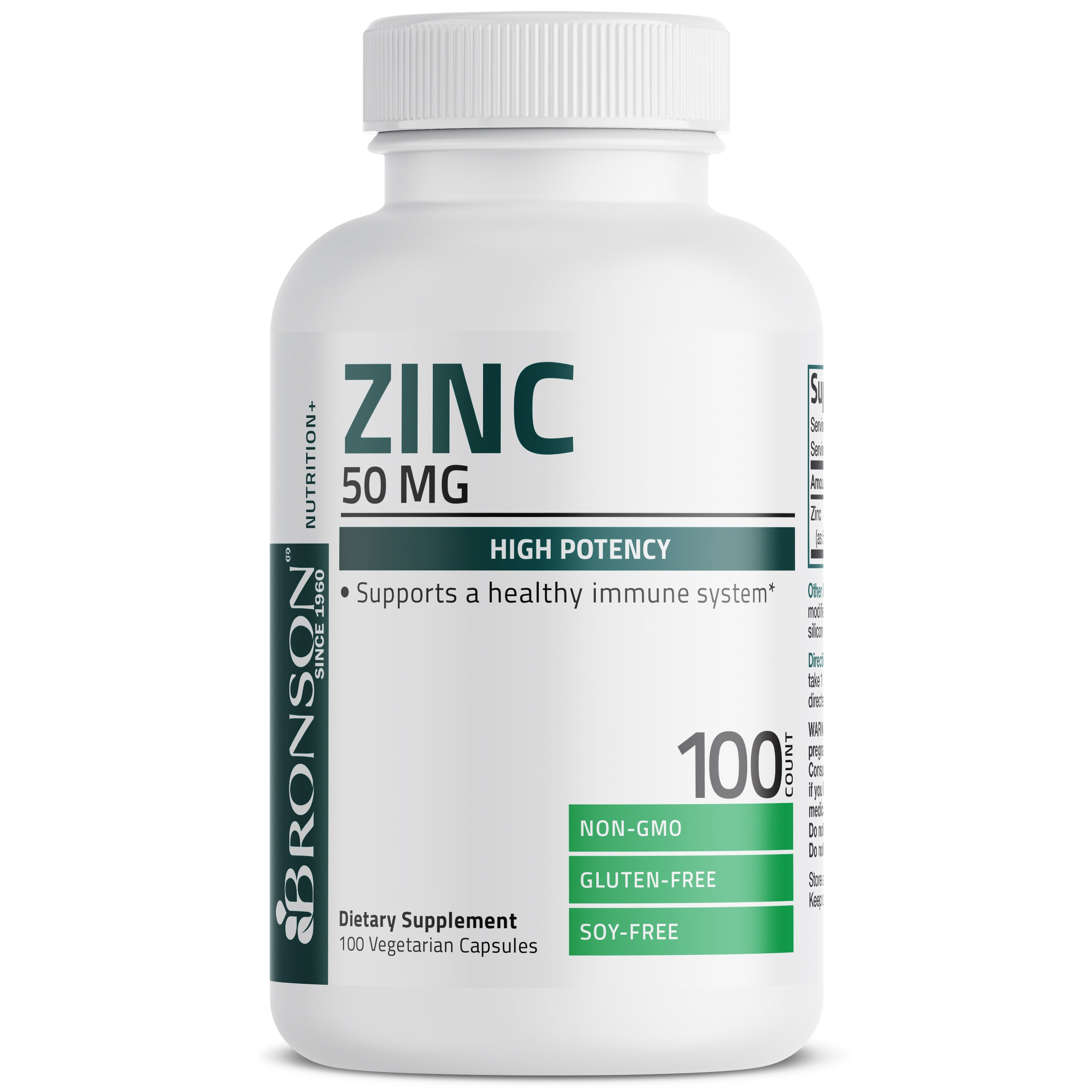 Zinc - 50 mg - 100 Vegetarian Capsules view 1 of 4