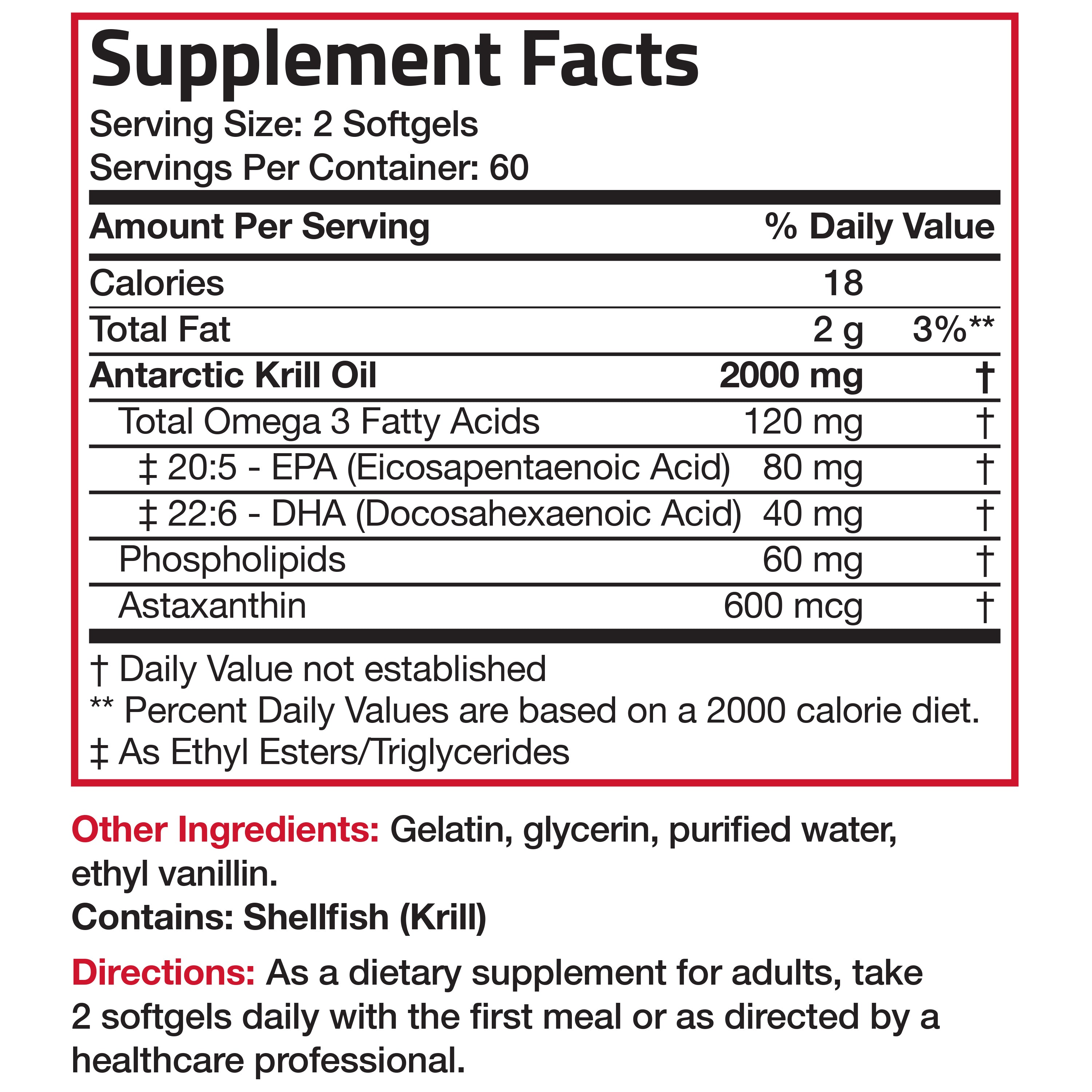 Antarctic Krill Oil Omega-3 EPA DHA Non-GMO - 2,000 mg view 6 of 6