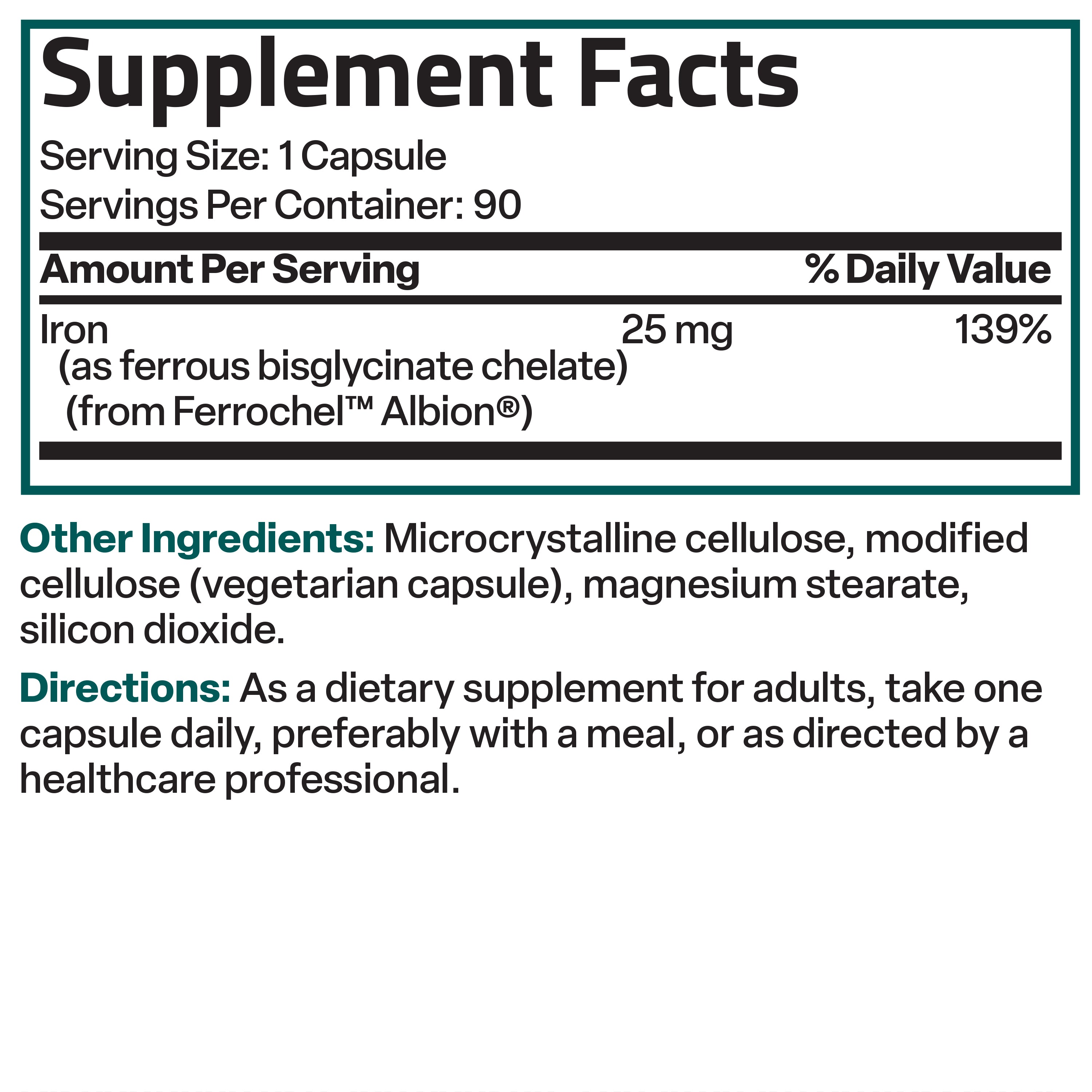 Iron Bisglycinate - 25 mg view 6 of 6