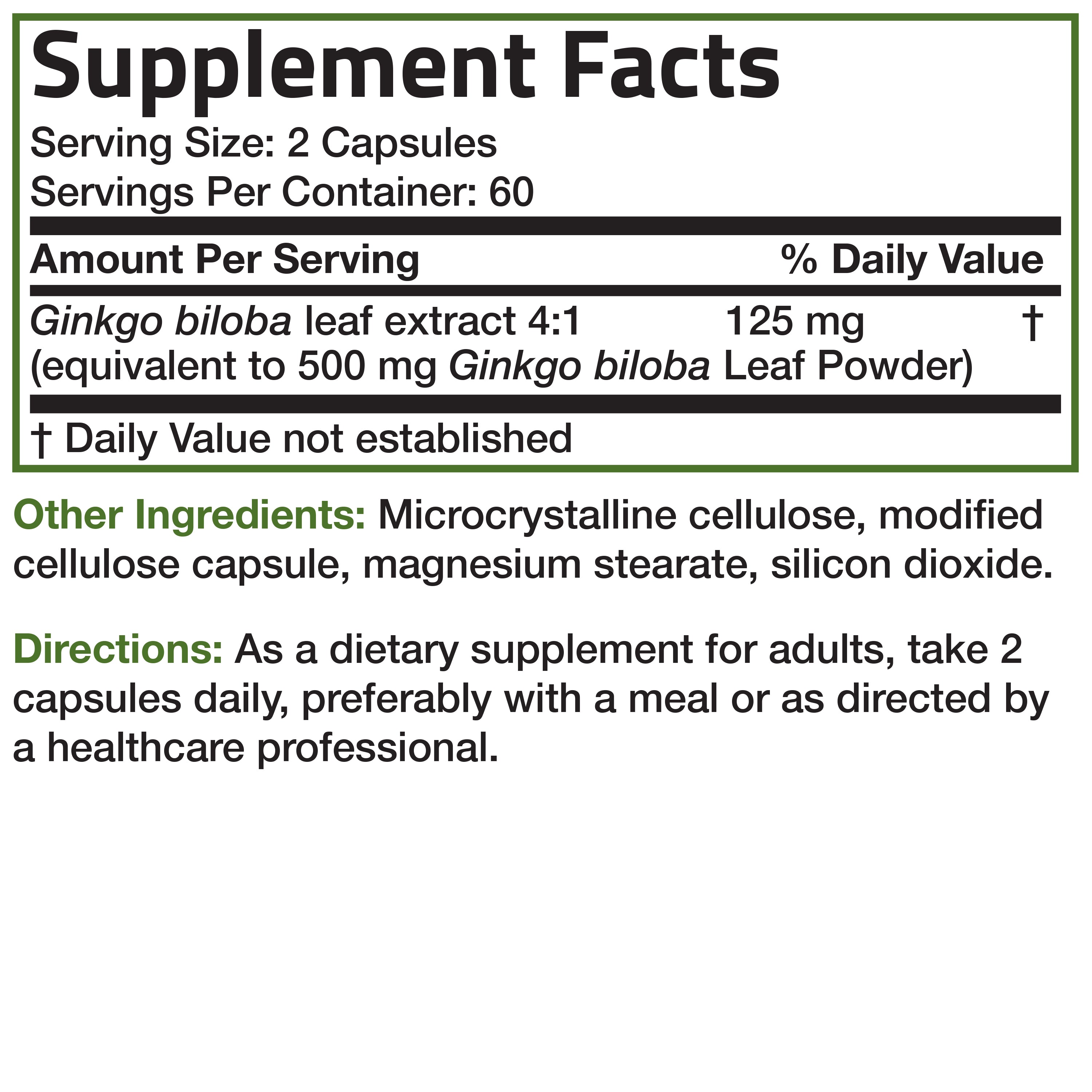 Ginkgo Biloba - 500 mg view 18 of 6