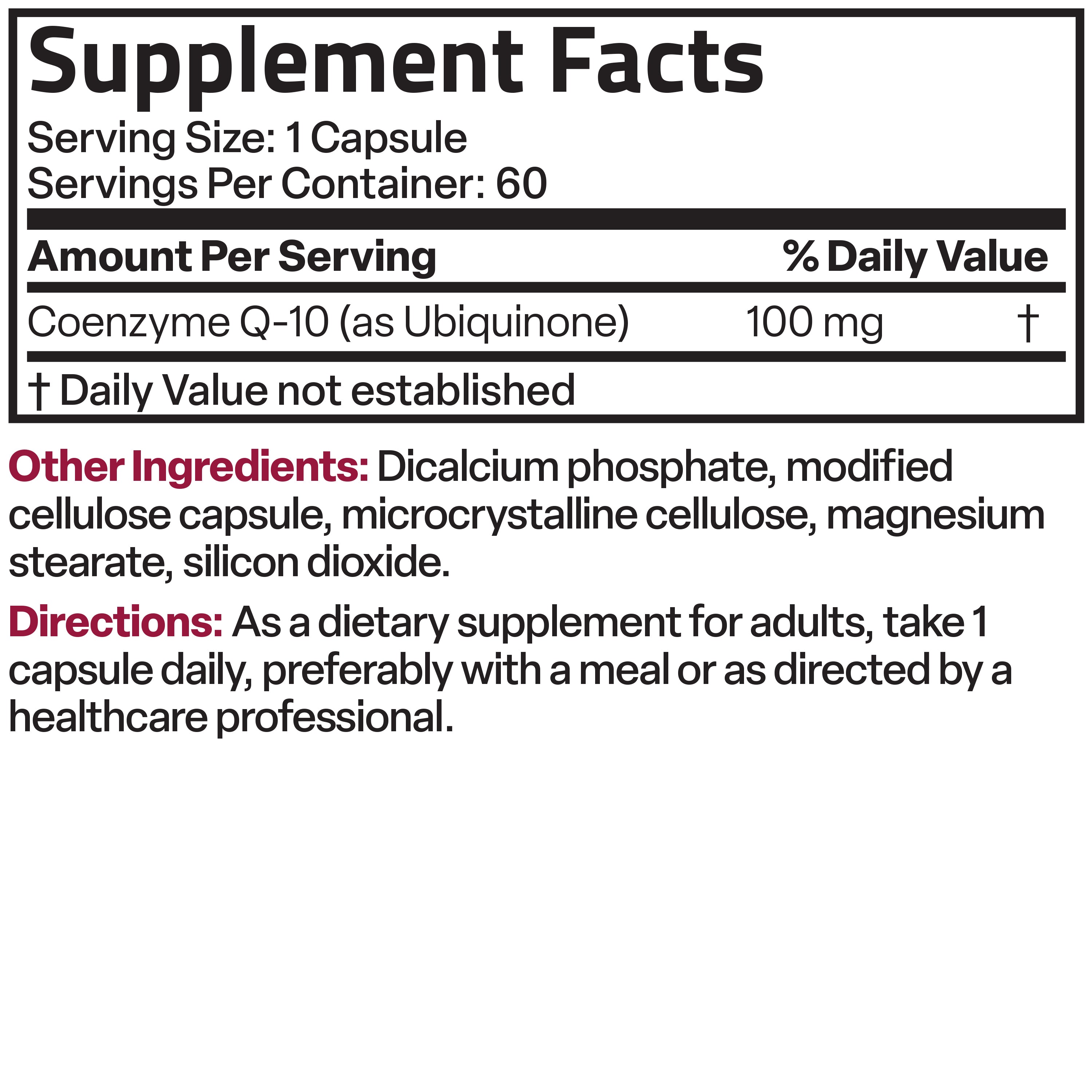 CoQ10 - 100 mg view 12 of 6