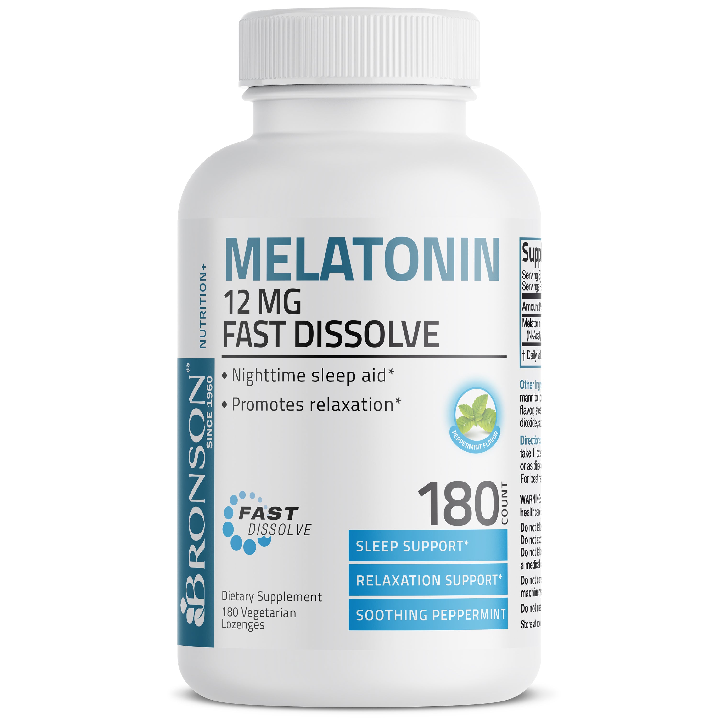 Melatonin Fast Dissolve - Peppermint - 12 mg view 3 of 6