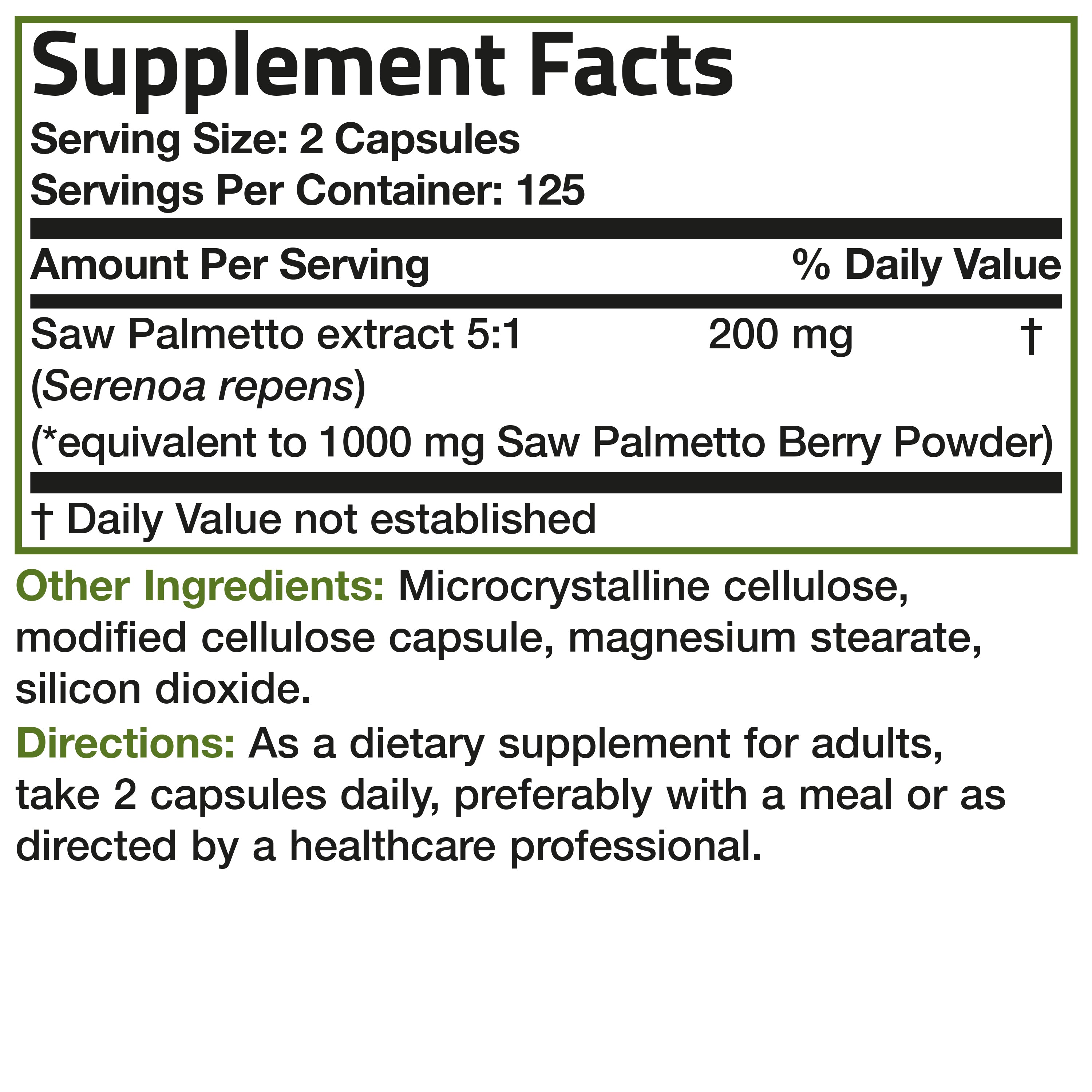 Saw Palmetto Extra Strength - 1,000 mg view 12 of 6