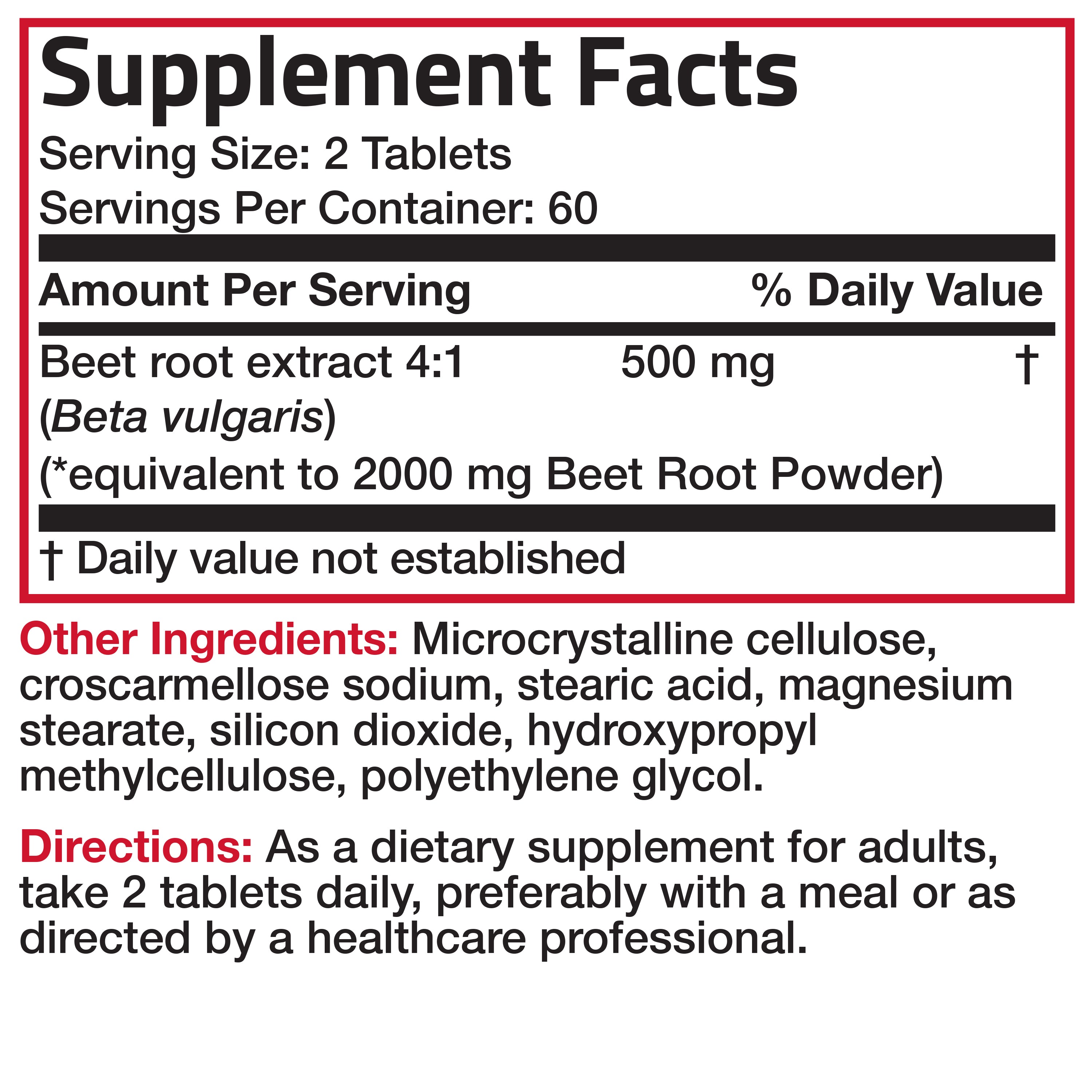 Beet Root Extra Strength - 2,000 mg view 18 of 6