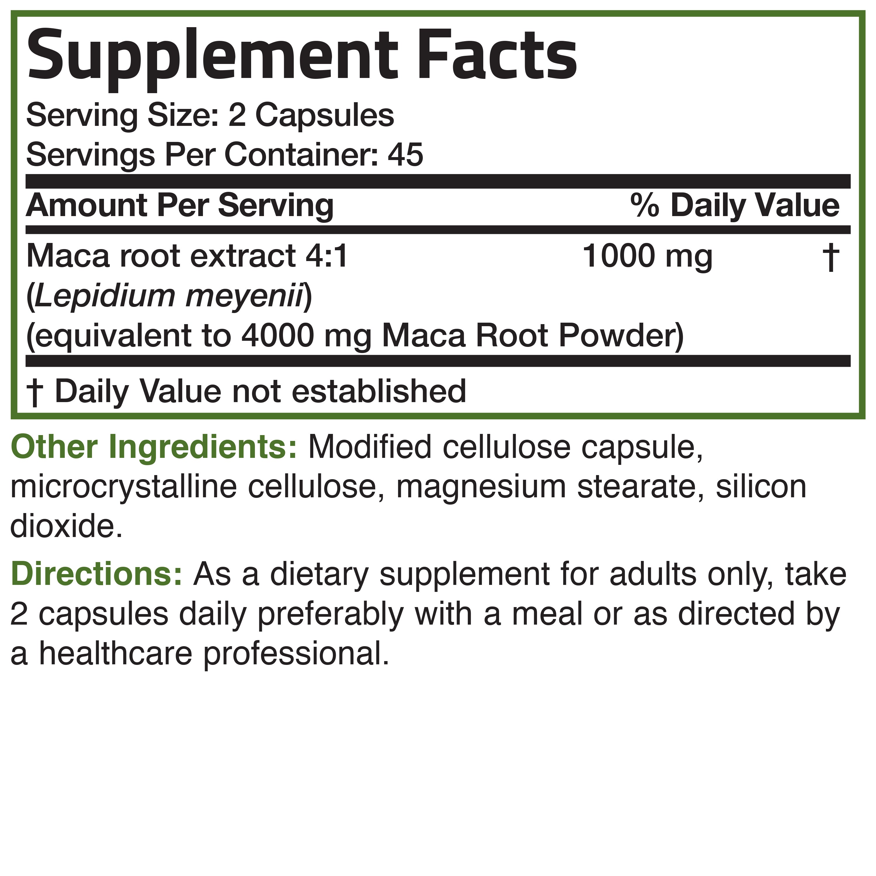 Maca Root Extra Strength 4000 MG per Serving view 6 of 6