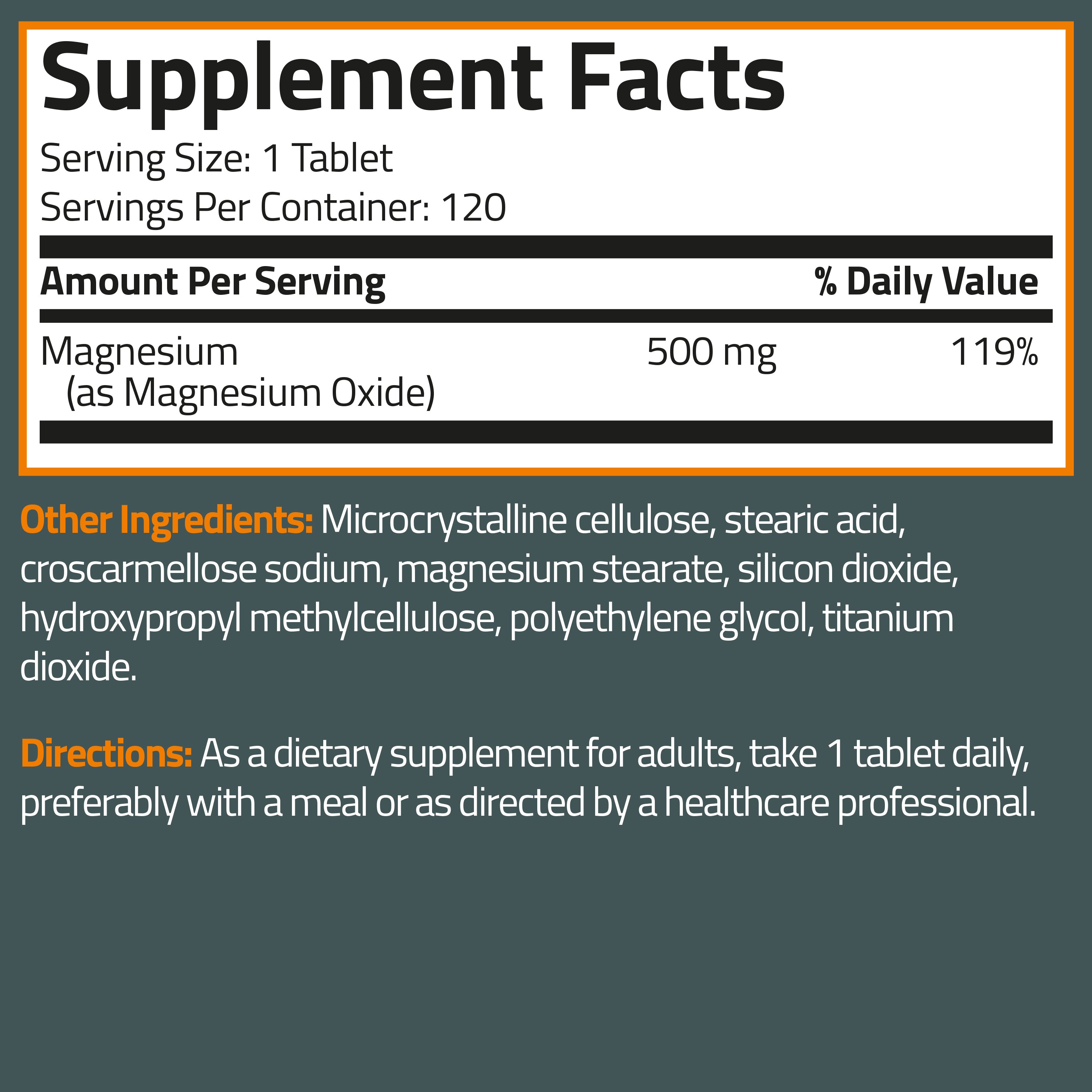 Magnesium 500 MG view 6 of 6