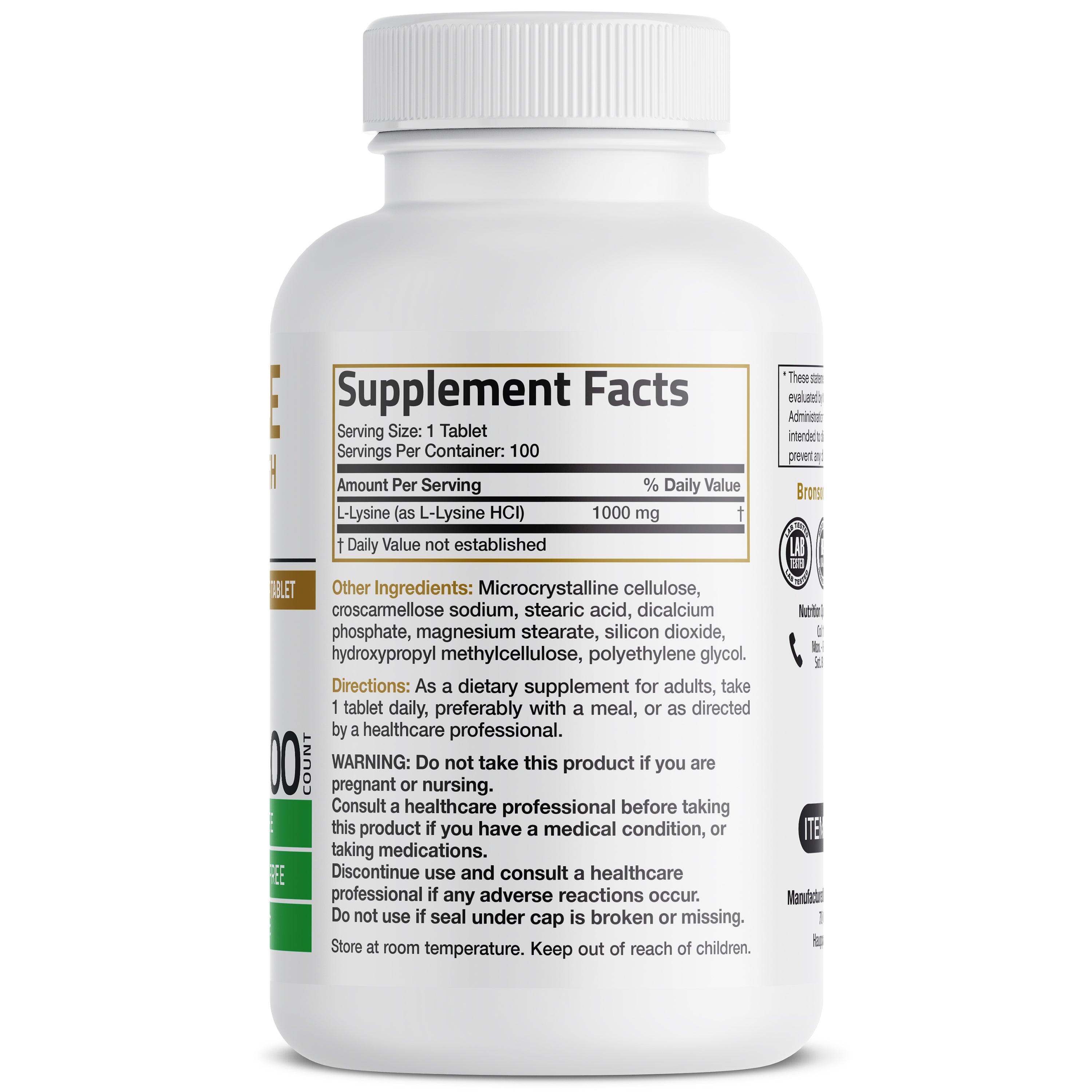 L-Lysine Extra Strength 1,000 MG view 3 of 6