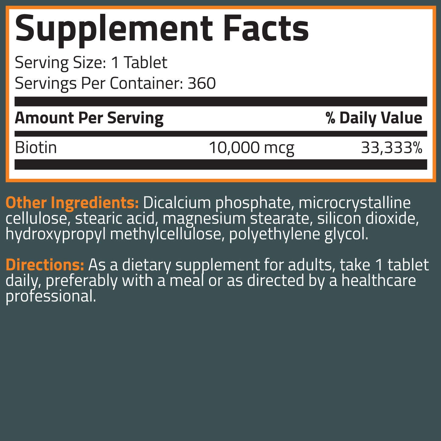 Biotin 10,000 mcg