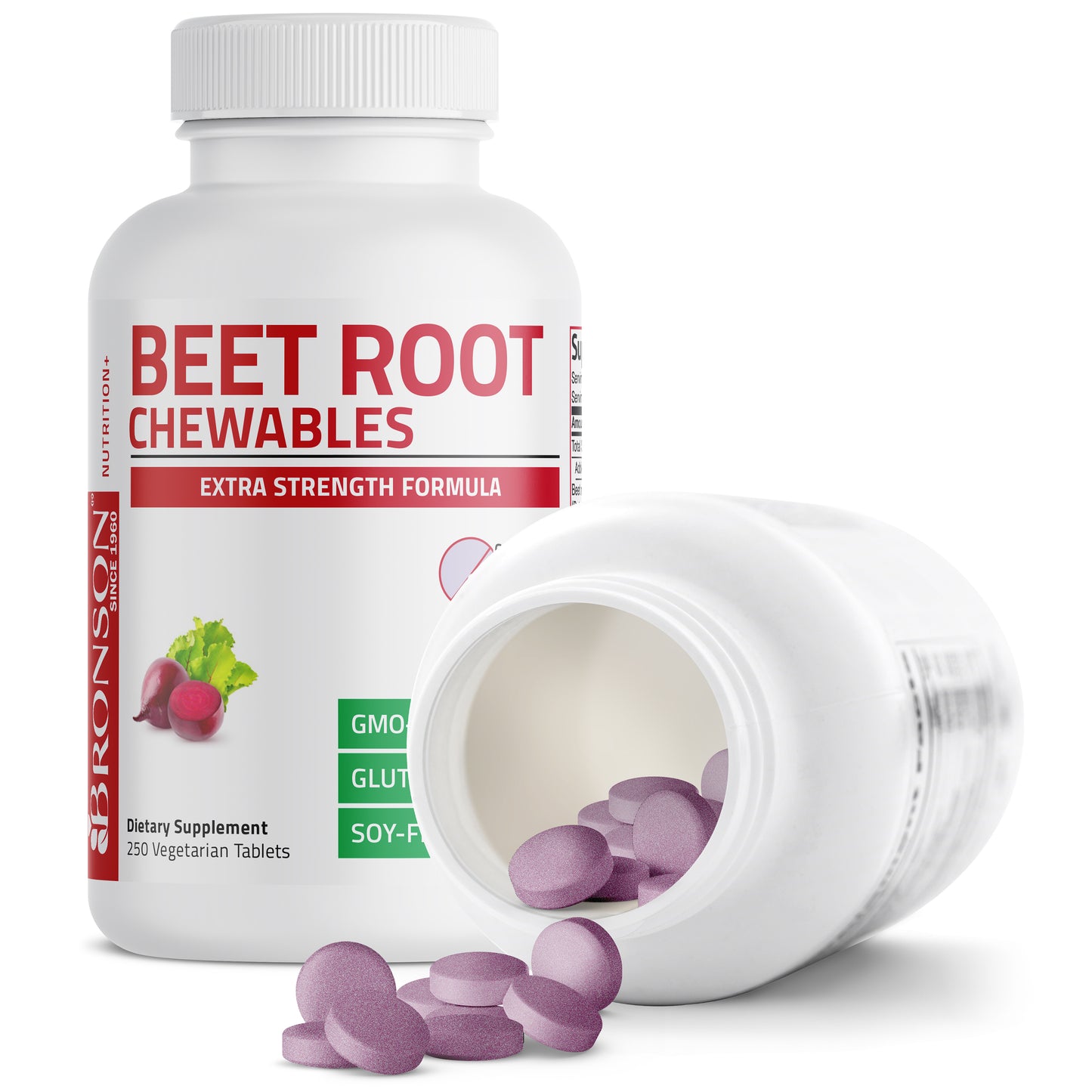 Beet Root Chewables 2000 MG, 250 Grape Flavored Tablets