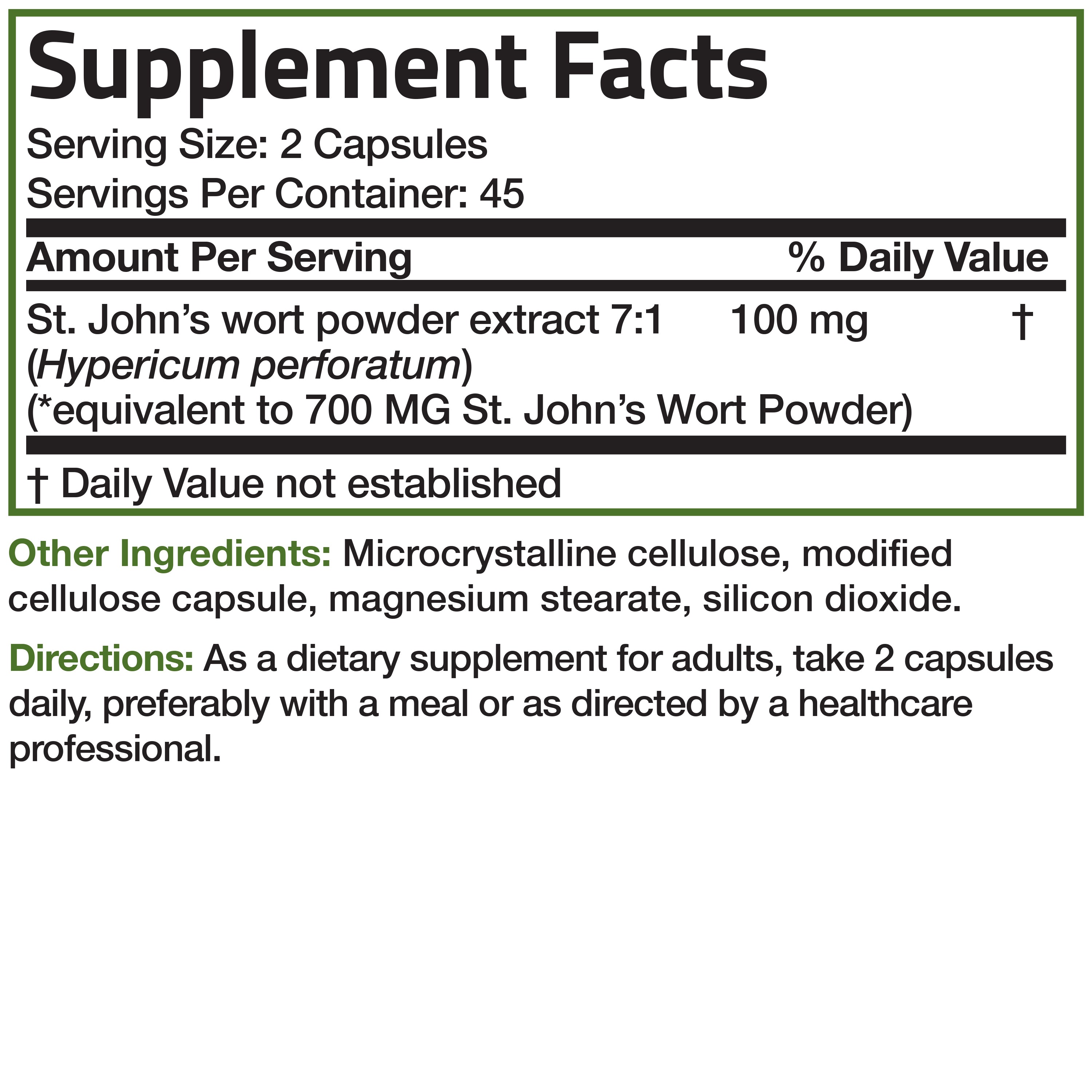 St. John's Wort 700 MG per Serving view 12 of 6