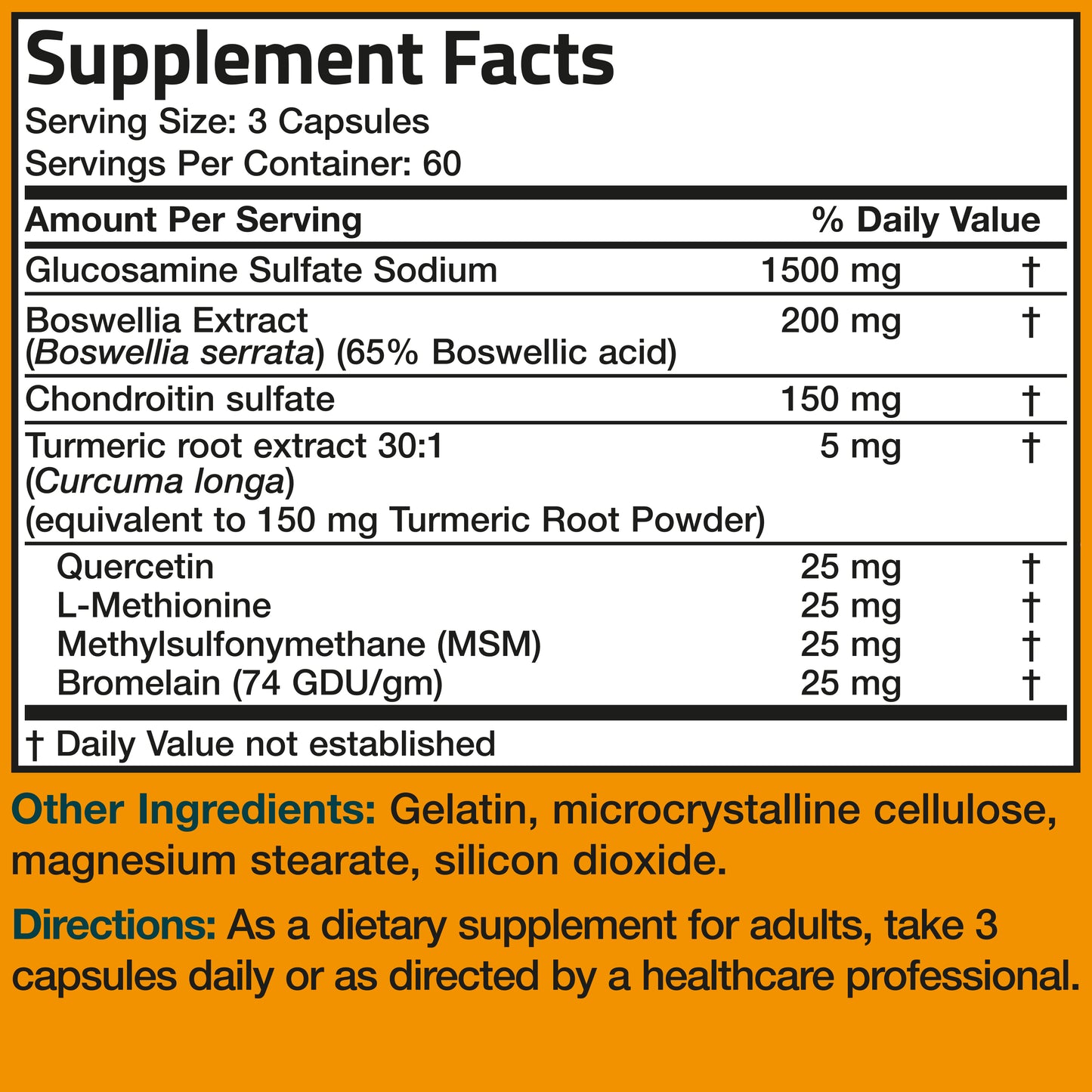 Glucosamine Chondroitin Turmeric & MSM