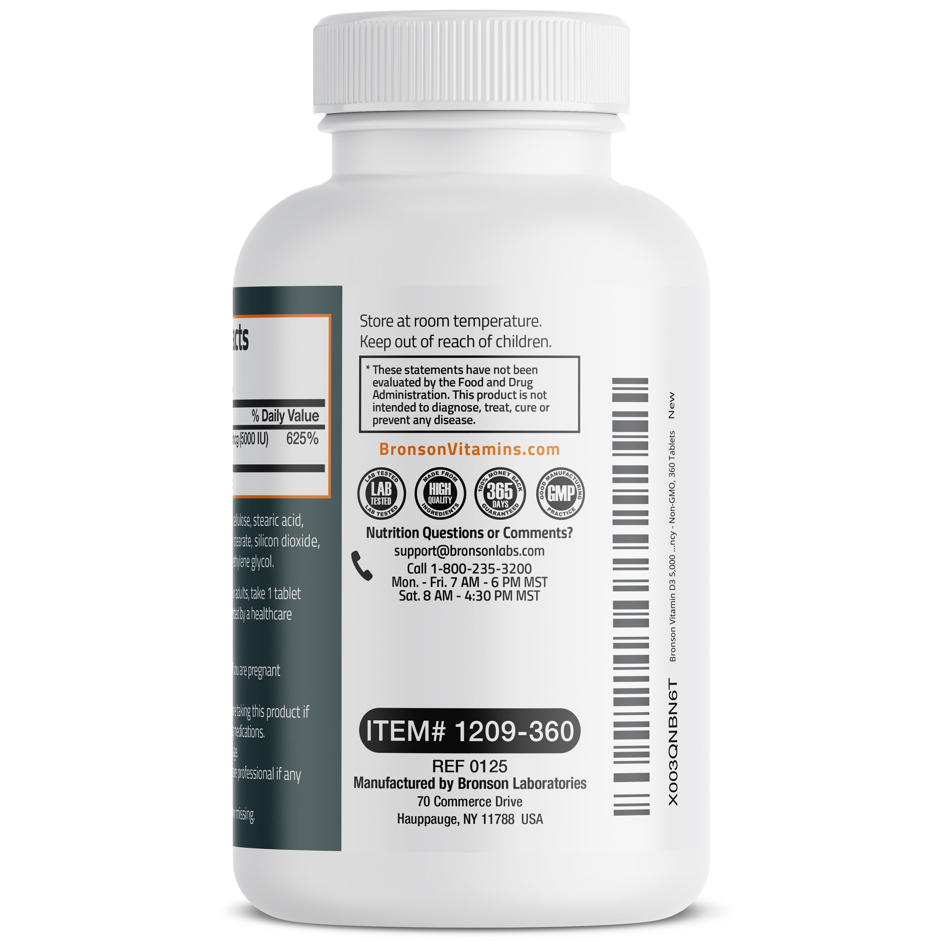 Vitamin D3 5,000 IU (125 MCG), 360 Tablets view 2 of 6