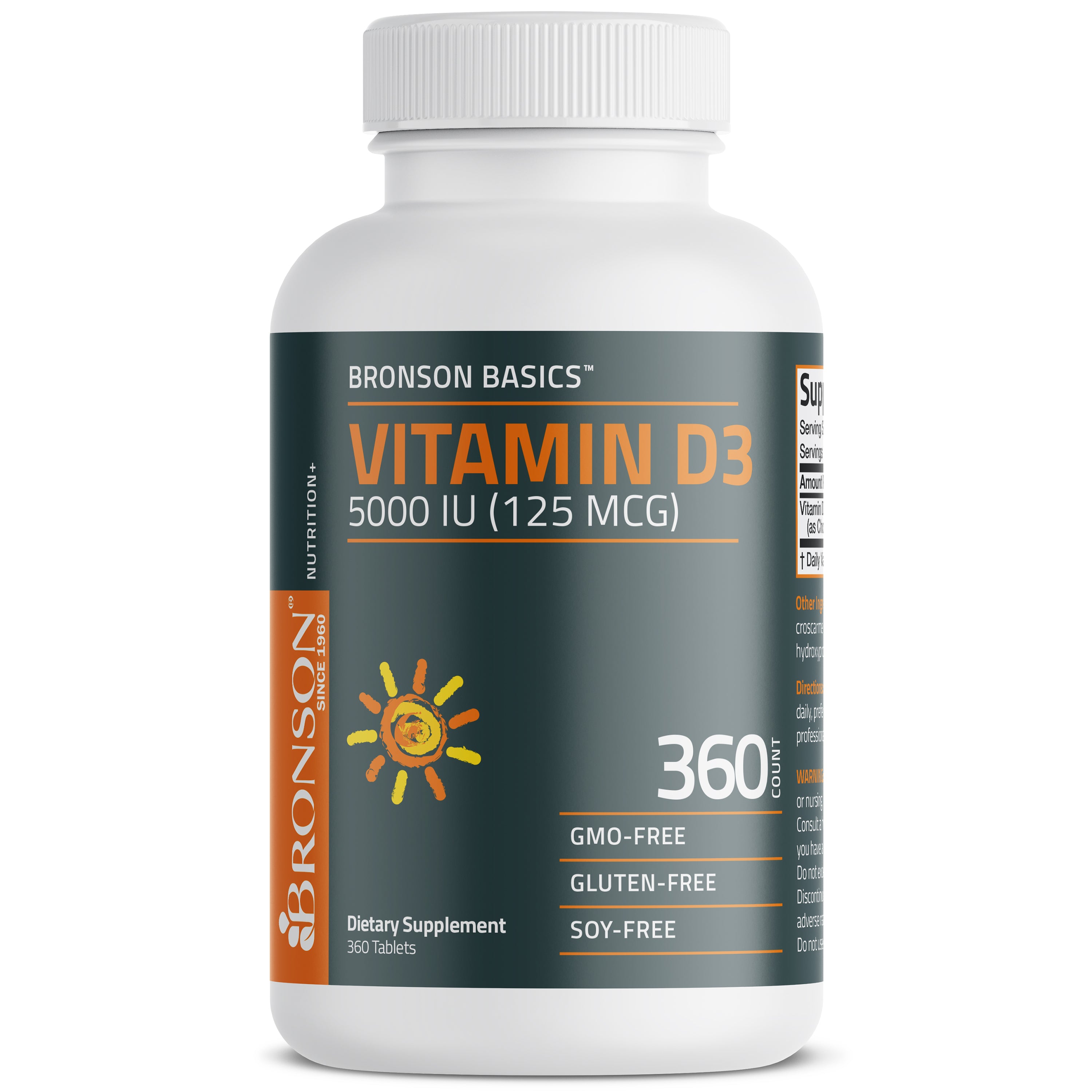 Vitamin D3 5,000 IU (125 MCG), 360 Tablets view 3 of 6