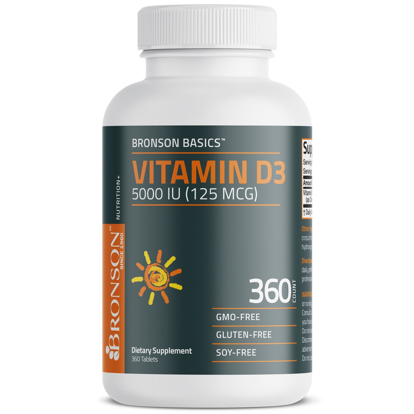 Vitamin D3 5,000 IU (125 MCG), 360 Tablets