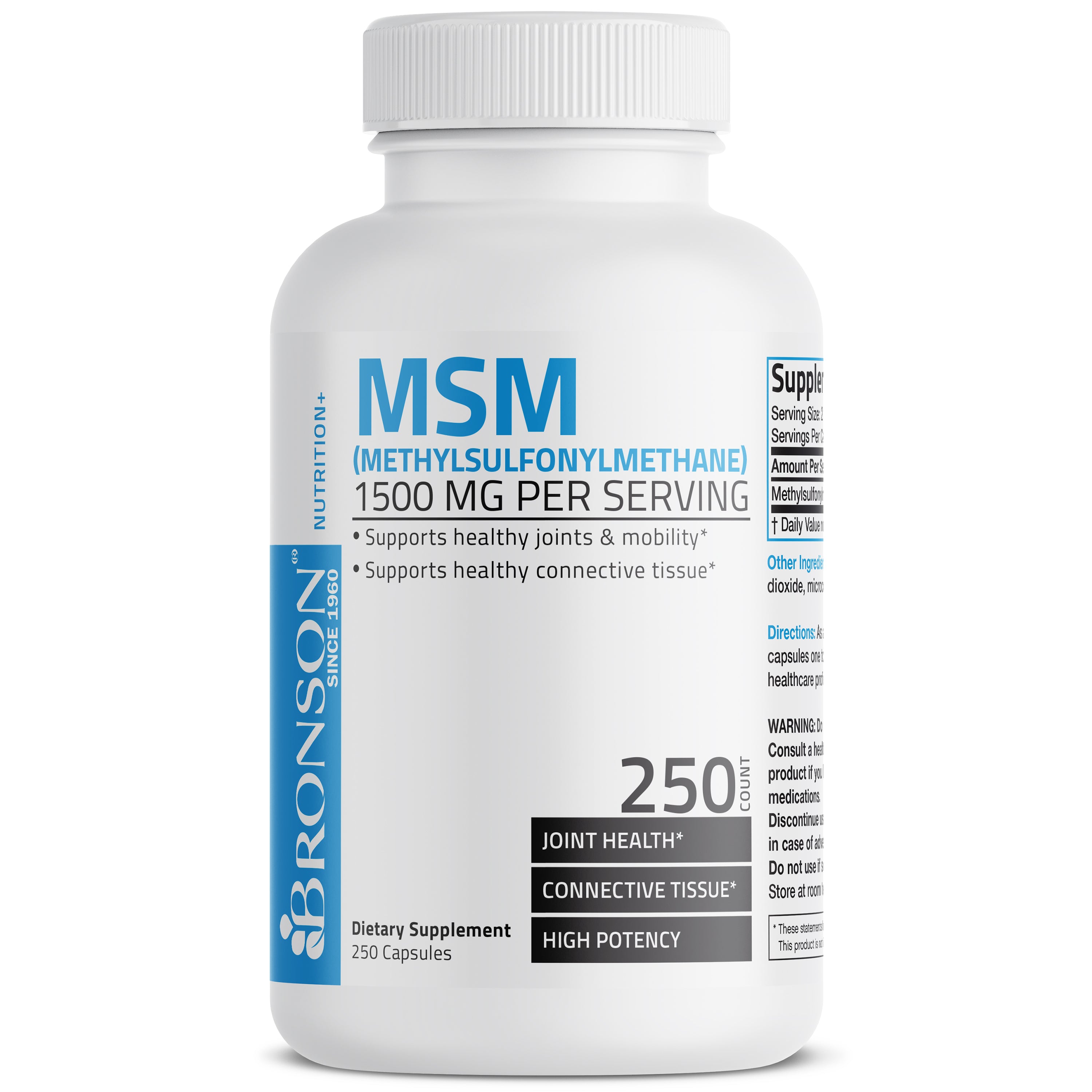 MSM - 1,500 mg - 250 Capsules