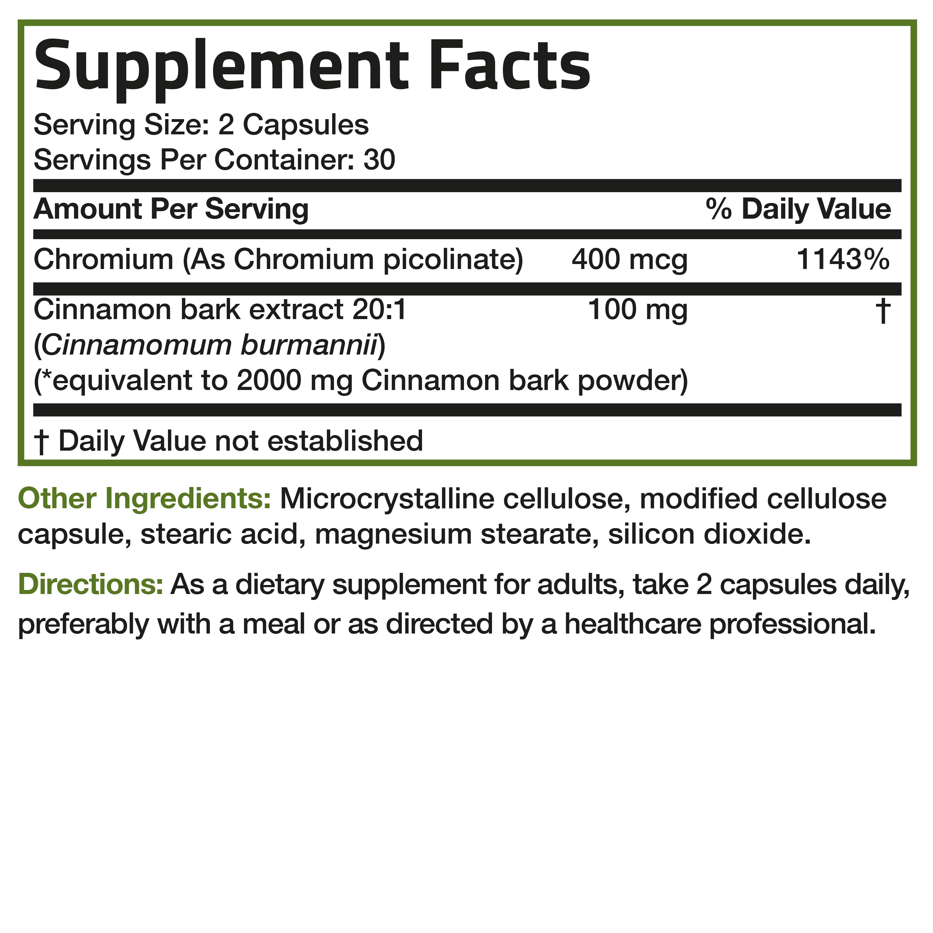 Cinnamon 2000 MG per Serving Plus Chromium view 6 of 6