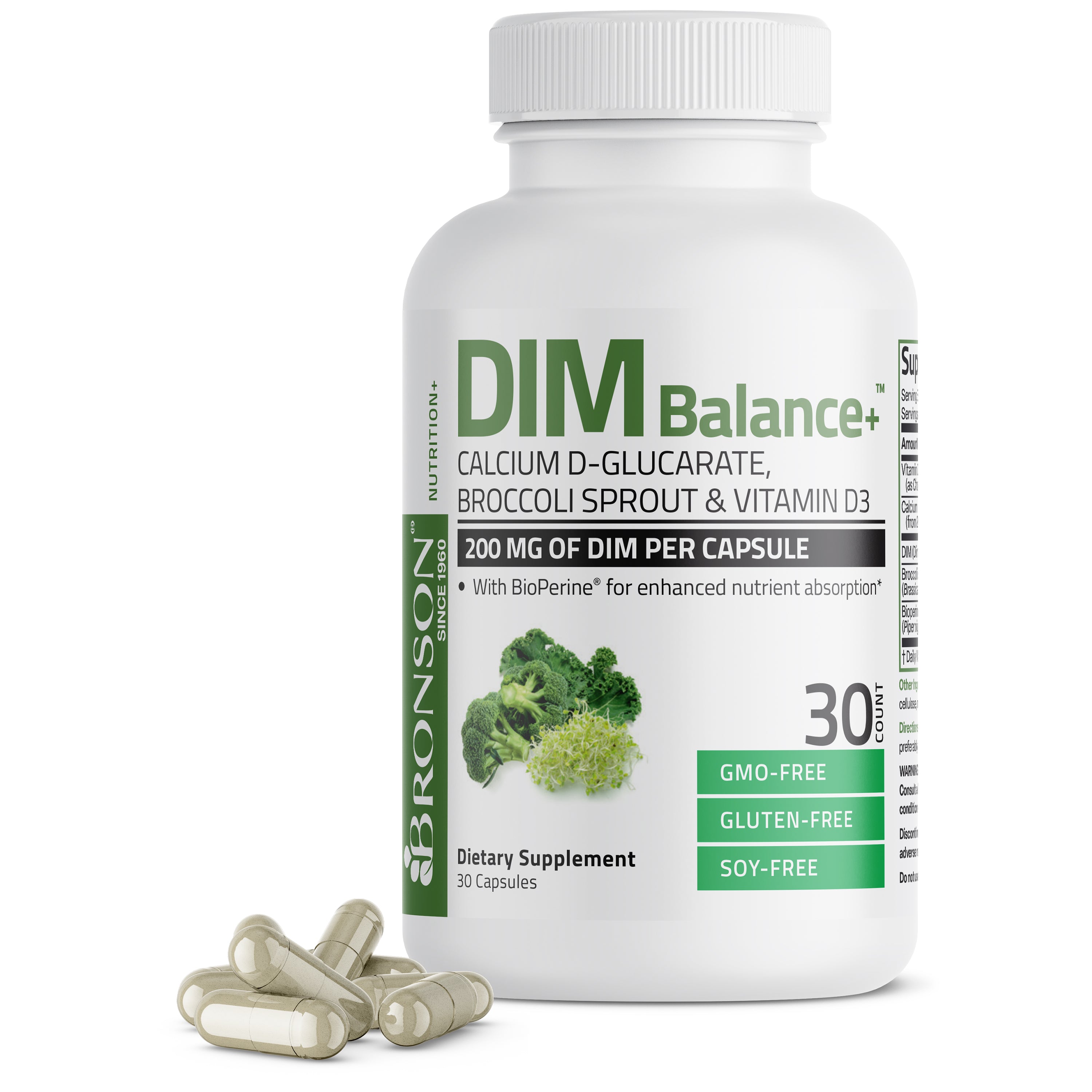 DIM Balance+ Calcium D-Glucarate, Broccoli Sprouts and Vitamin D3 200 MG view 1 of 6