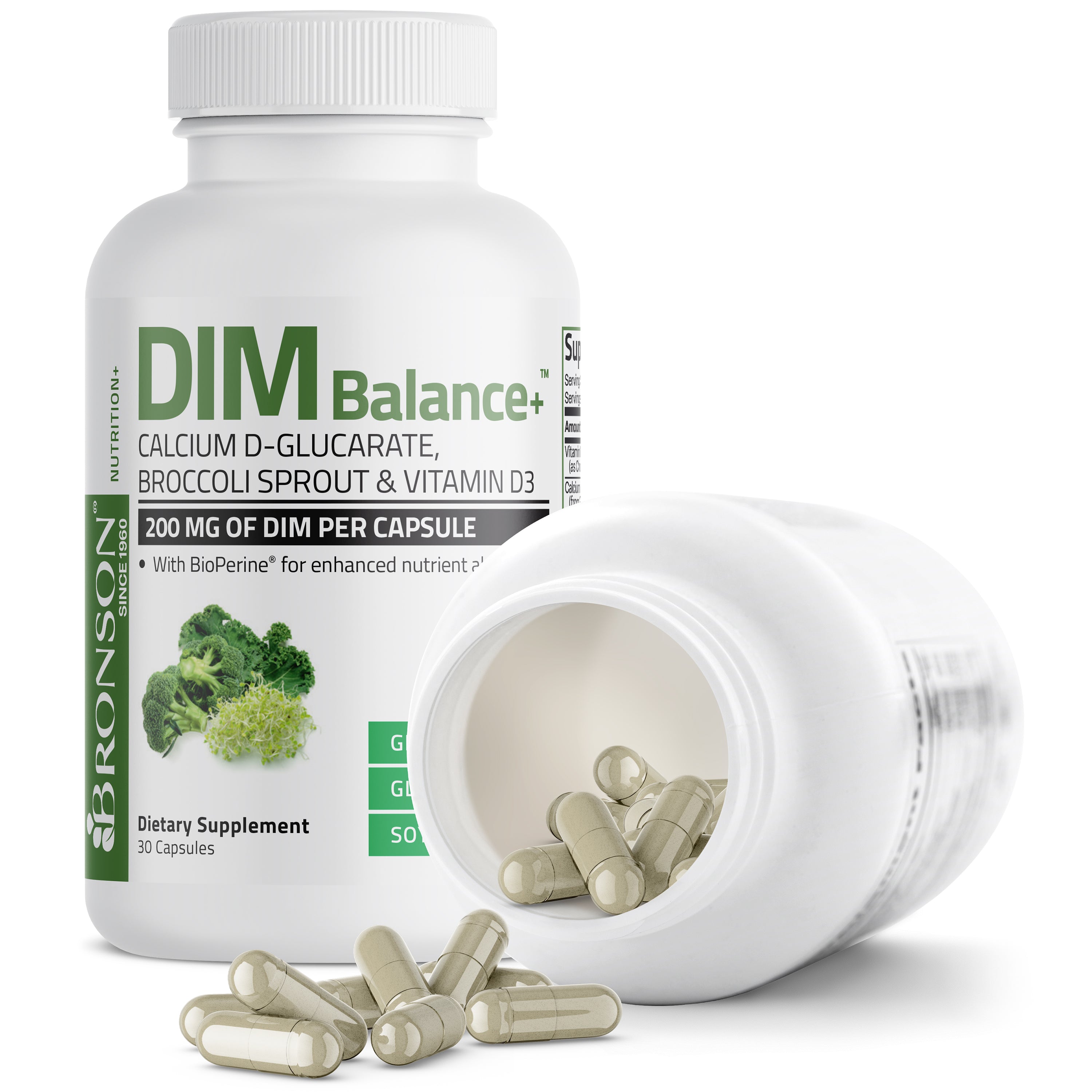 DIM Balance+ Calcium D-Glucarate, Broccoli Sprouts and Vitamin D3 200 MG view 5 of 6