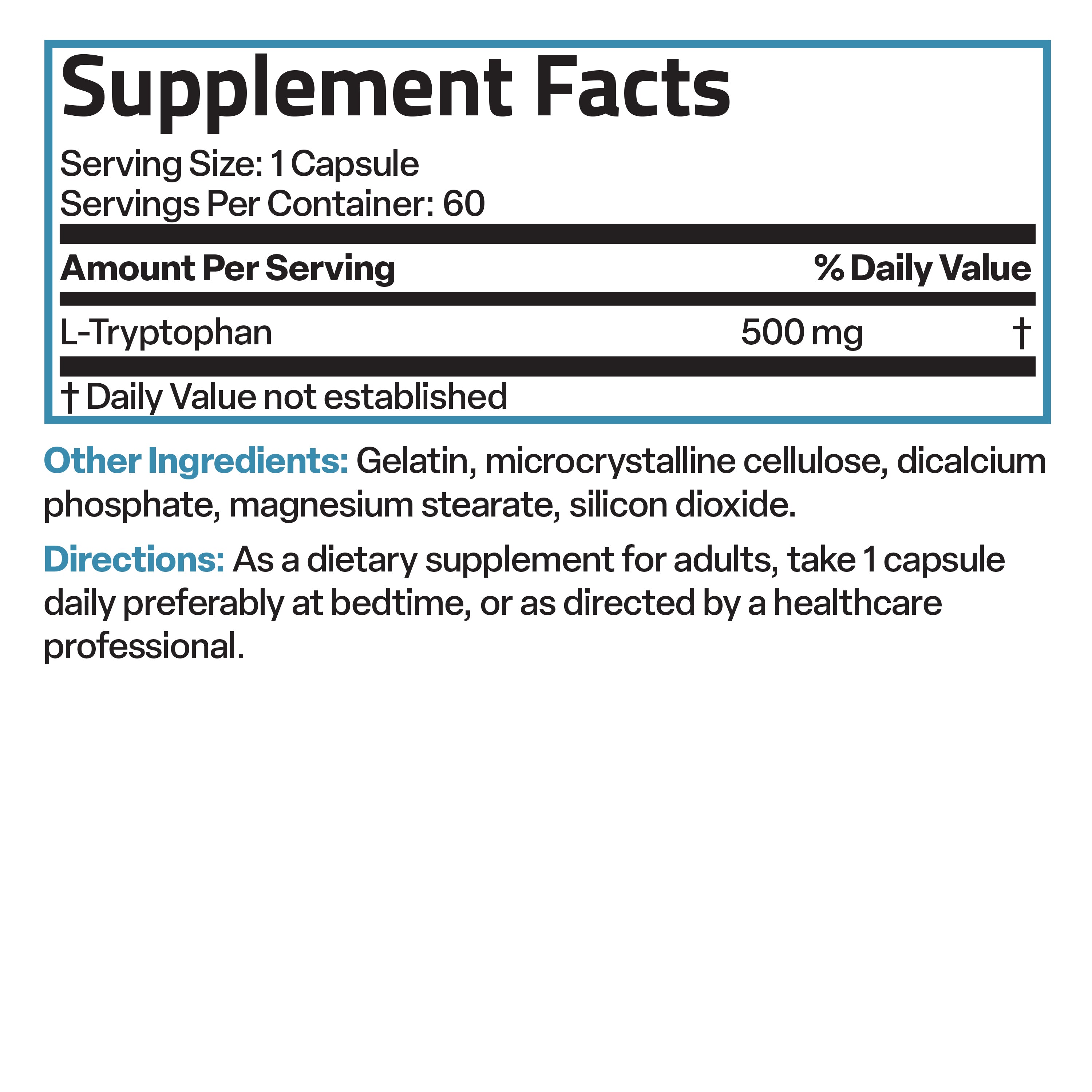 L-Tryptophan 500 MG view 4 of 8