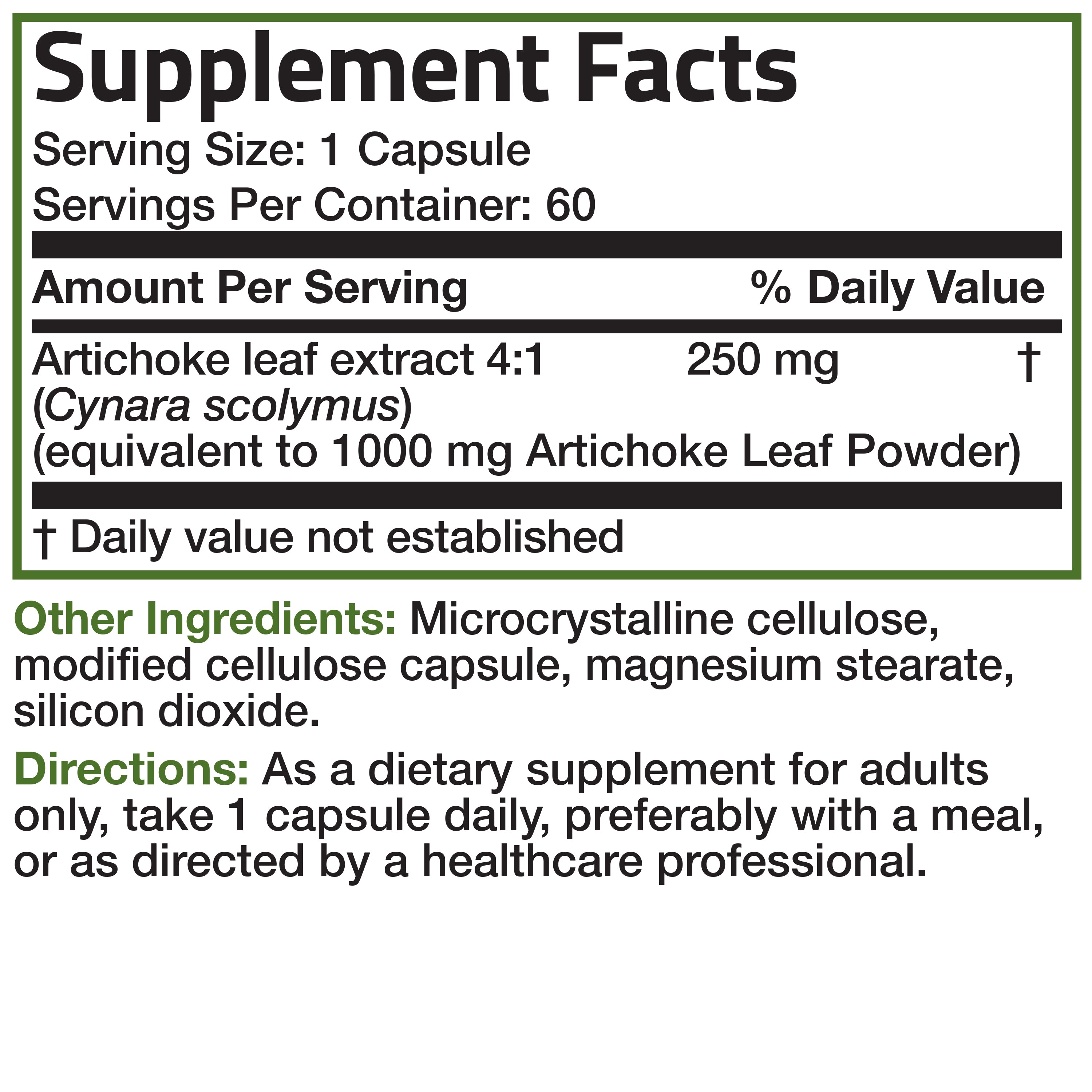 Artichoke Leaf Extra Strength view 6 of 6