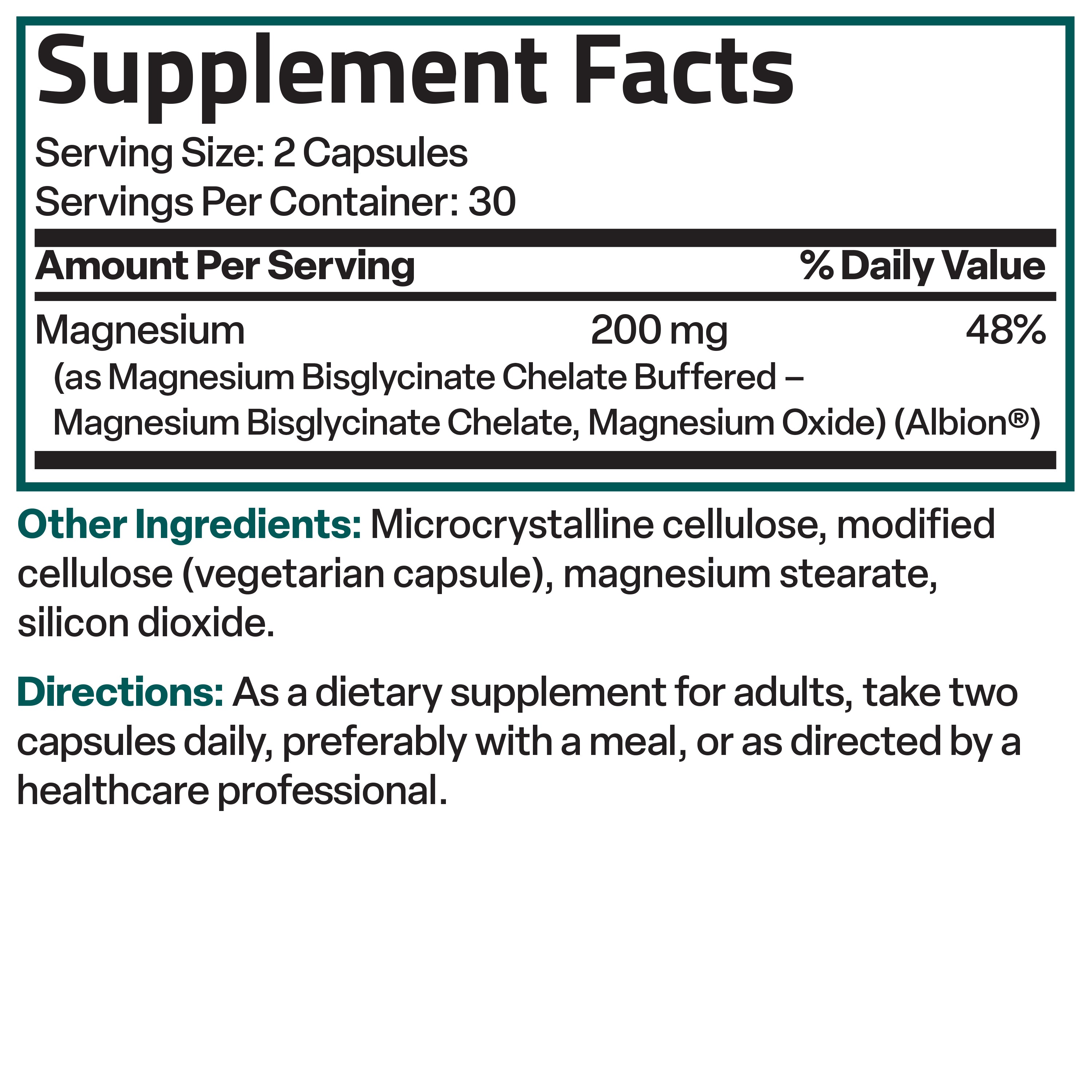 Magnesium Glycinate High Absorption  200 MG view 6 of 6