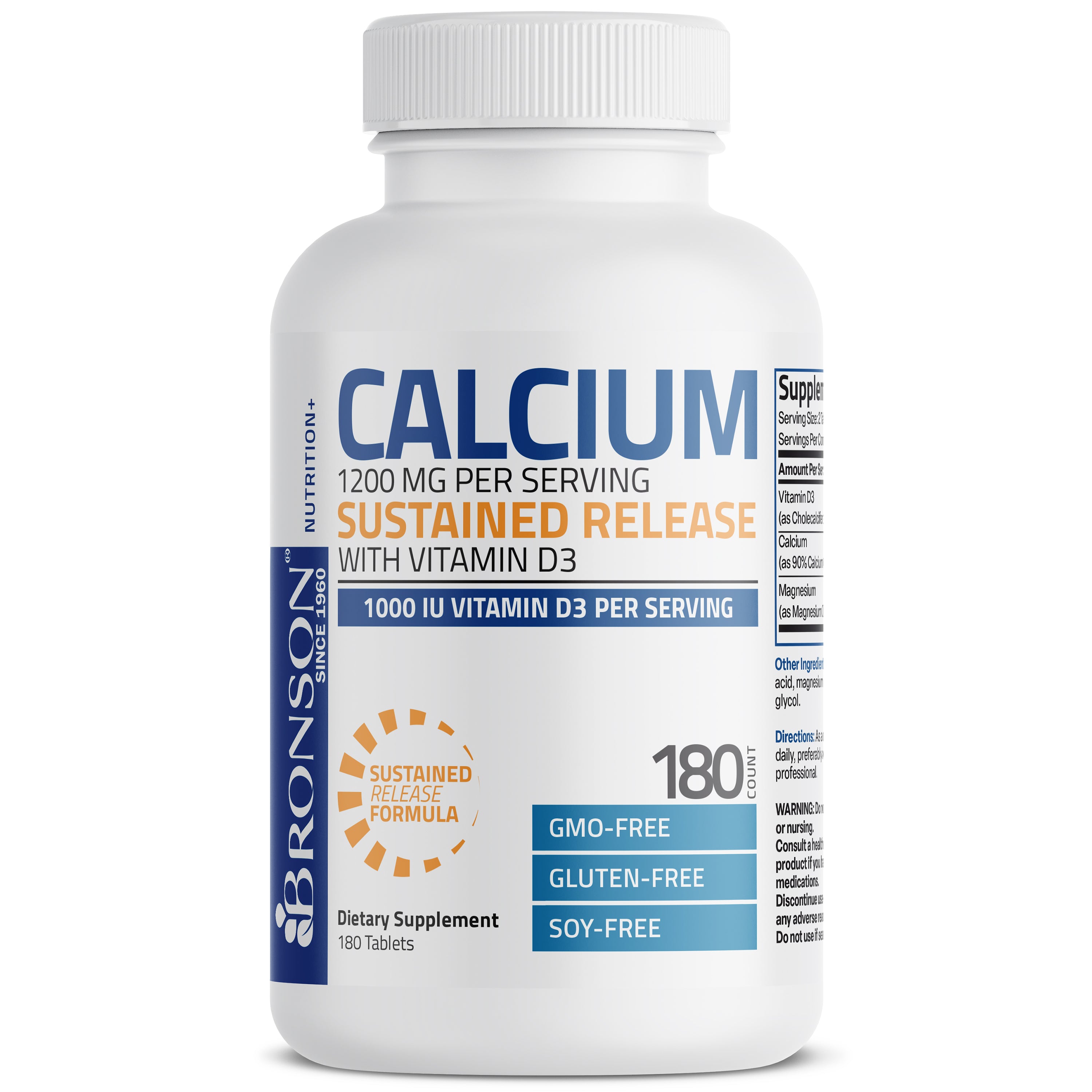 Calcium 1200 MG Sustained Release – Bronson Vitamins | Quality Vitamins ...