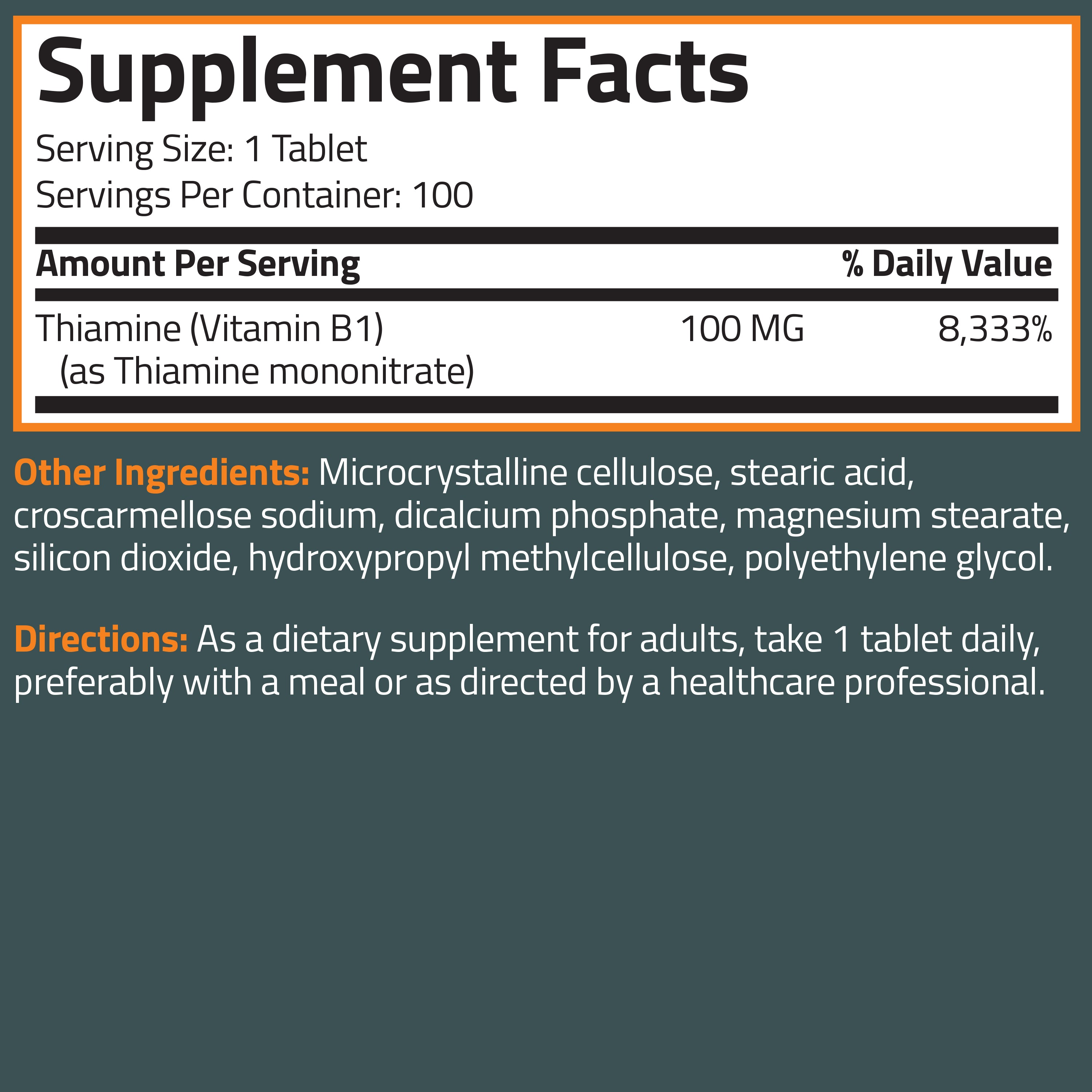 Vitamin B1 100 MG view 6 of 6