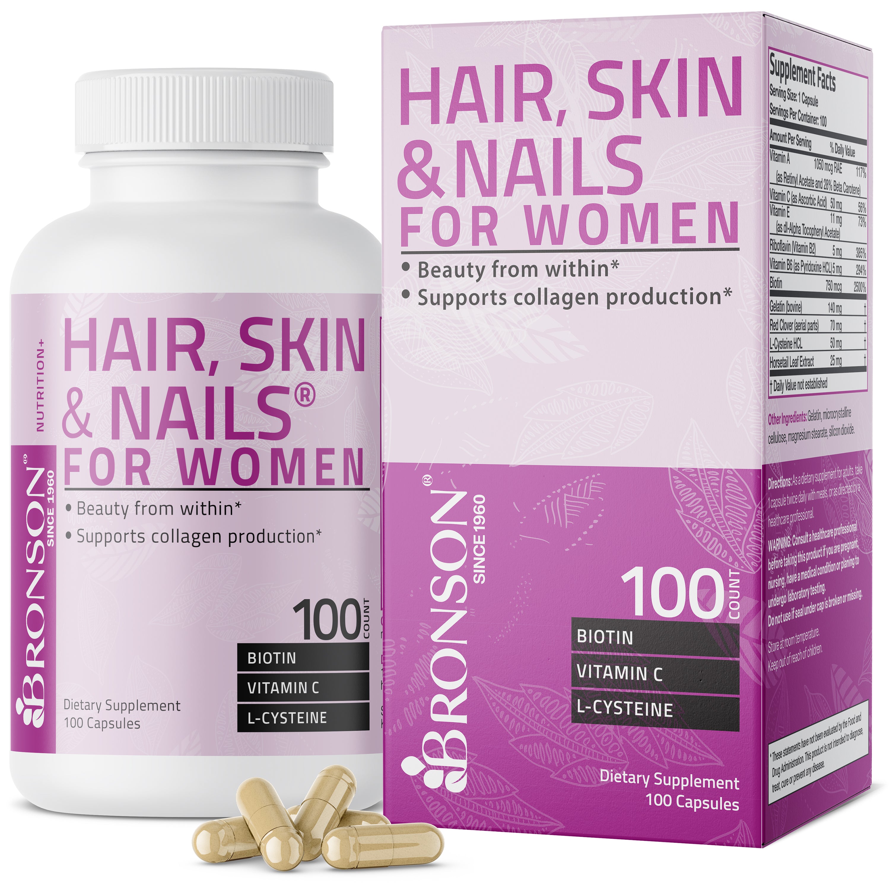 Hair, Skin & Nails for Women - 100 Capsules