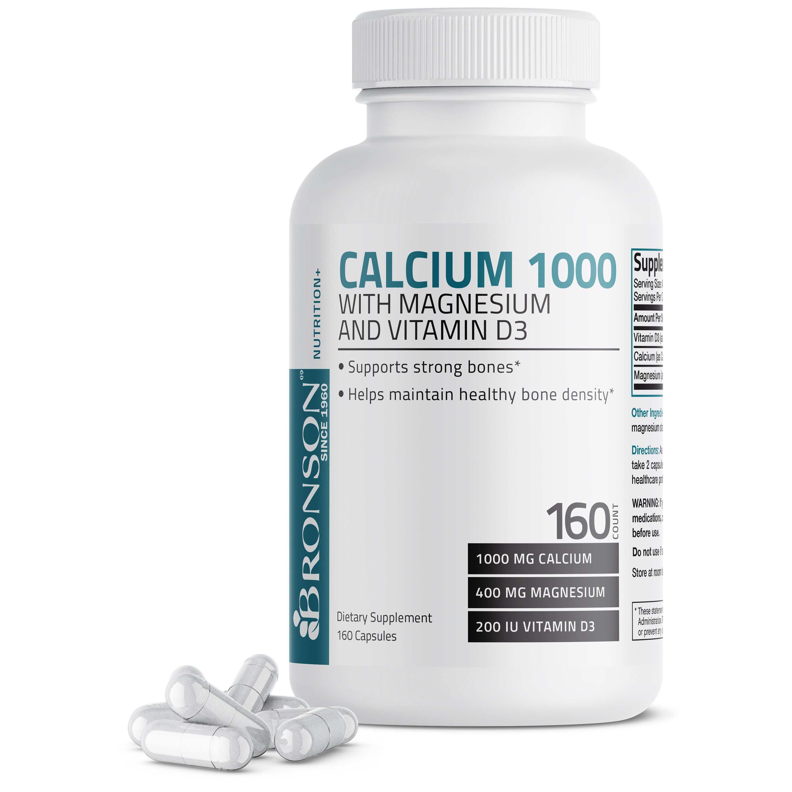 Calcium 1,000 Complex with Magnesium and Vitamin D - 160 Capsules view 1 of 6