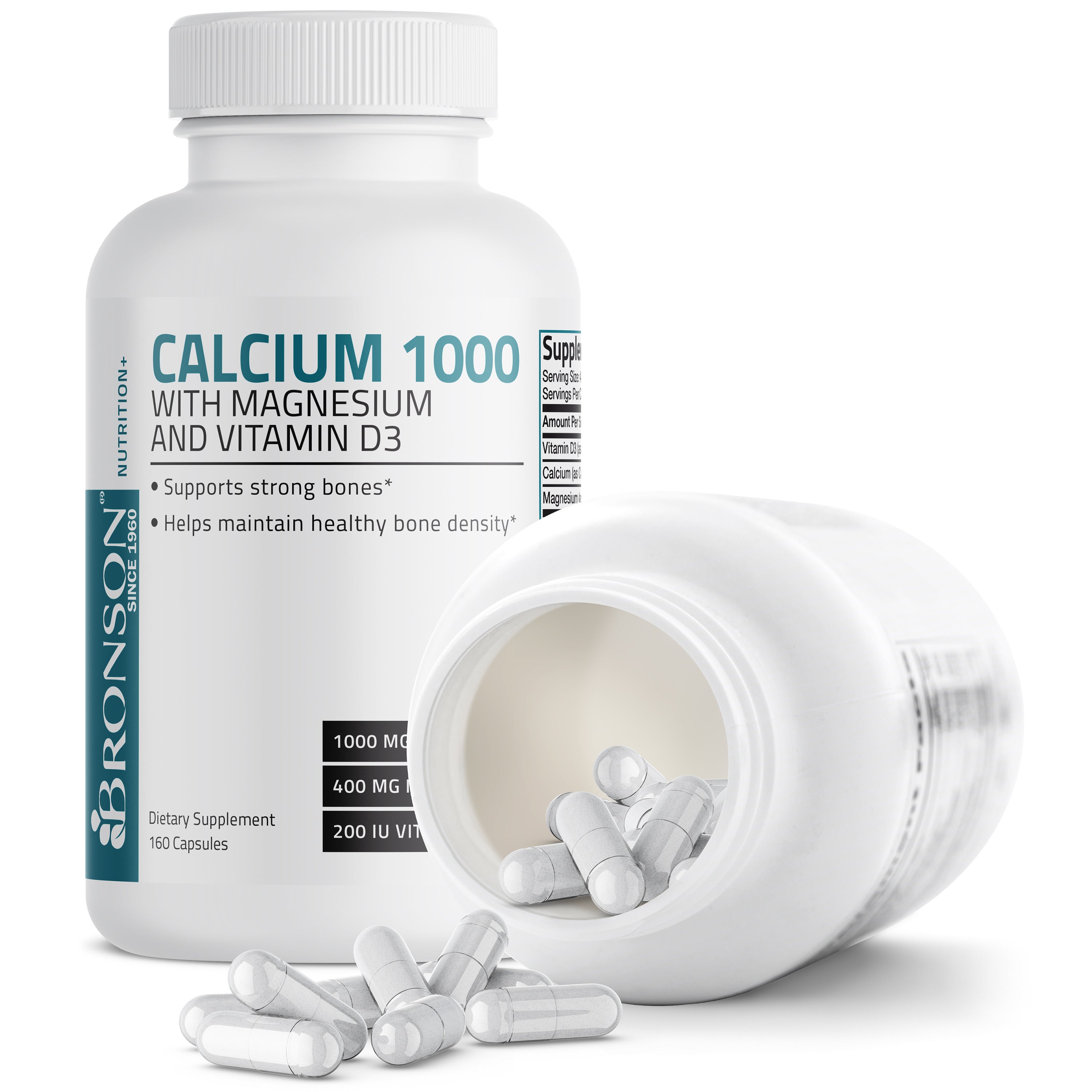 Calcium 1,000 Complex with Magnesium and Vitamin D - 160 Capsules view 4 of 6