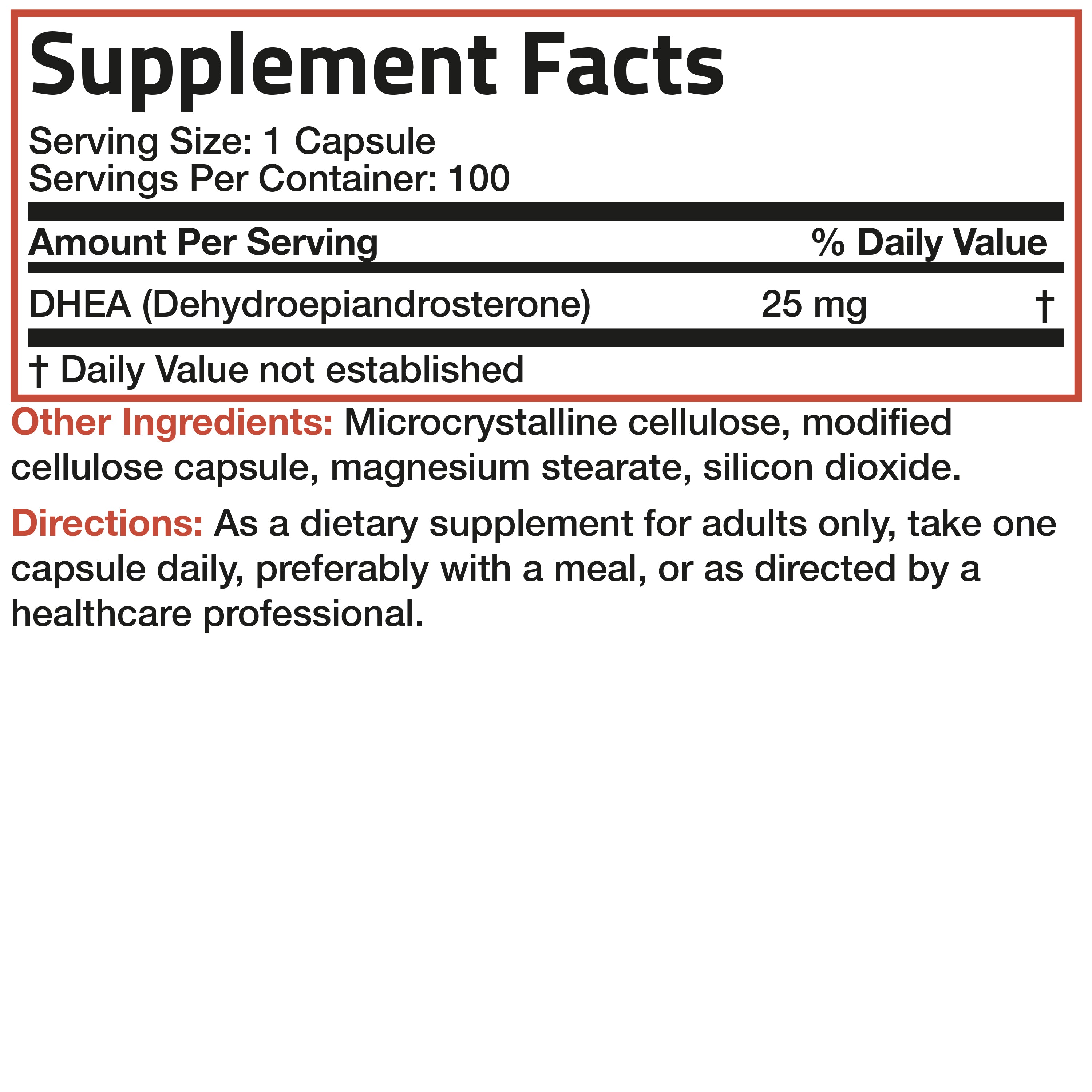 DHEA - 25 mg view 8 of 4