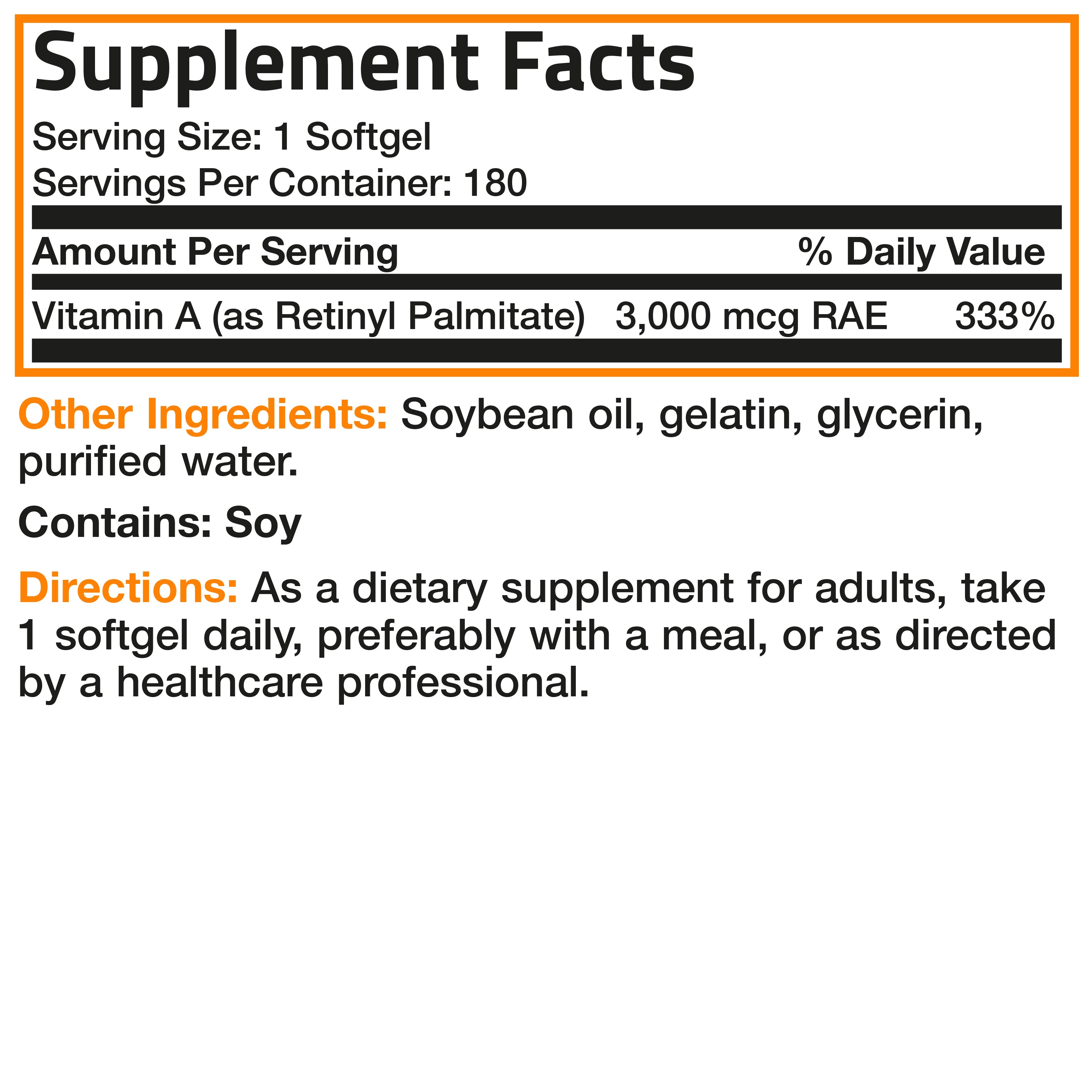 Vitamin A Retinyl Palmitate - 10,000 IU view 6 of 6