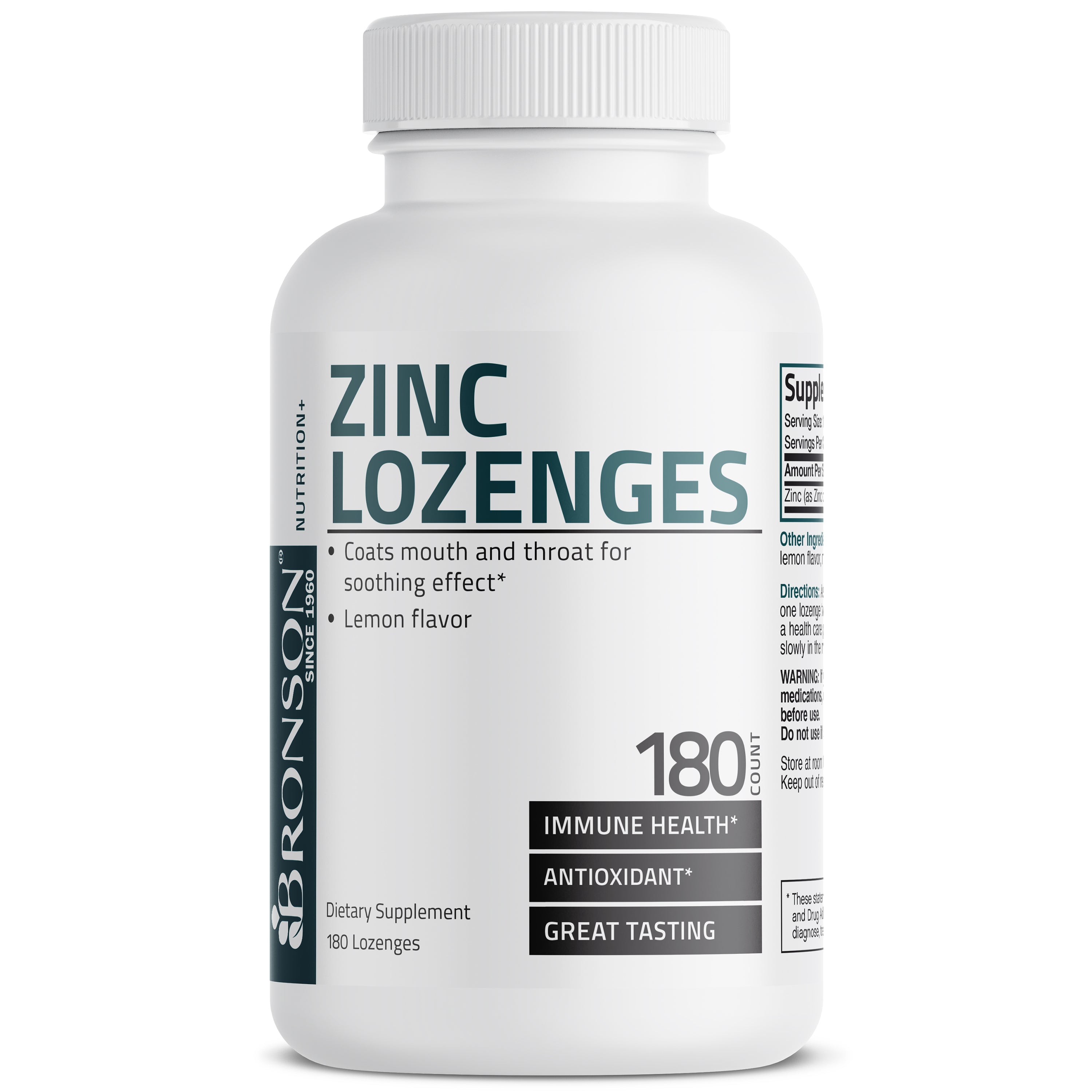 Zinc Lozenges - Lemon - 23 mg - 180 Lozenges view 3 of 6