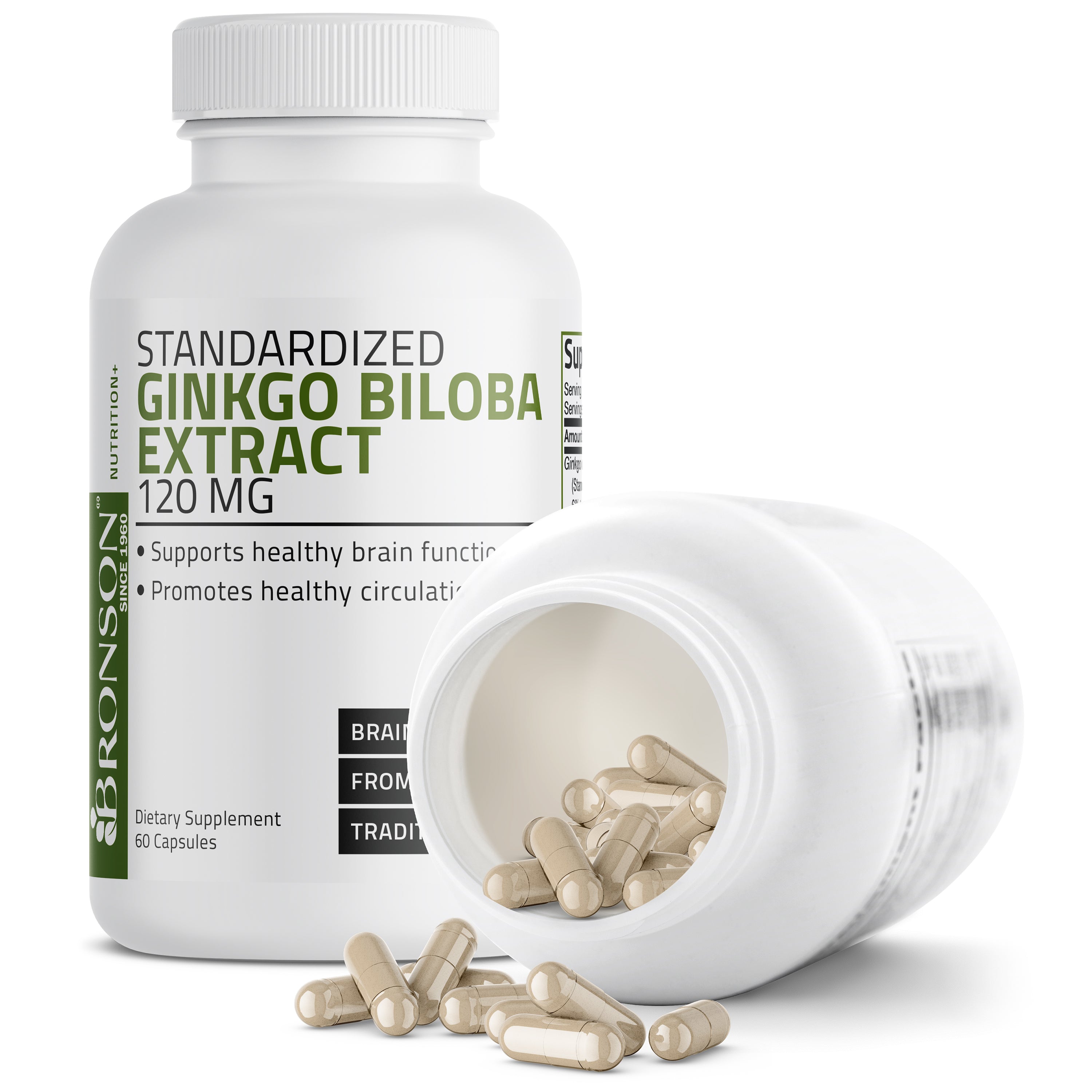 Ginkgo Biloba Extract Standardized - 60 MG - 60 Capsules view 4 of 6