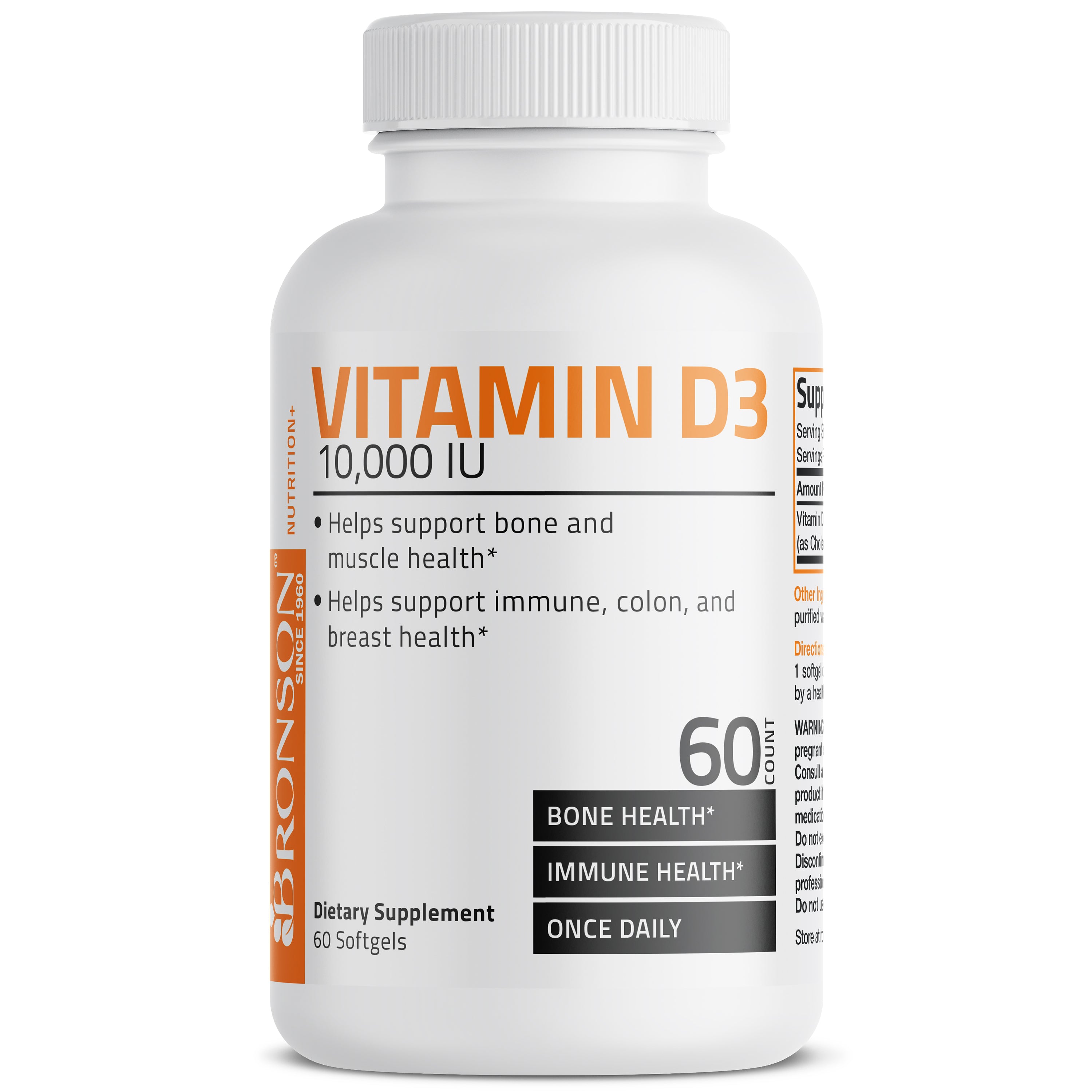 Vitamin D3 - 10,000 IU - 60 Softgels view 3 of 6