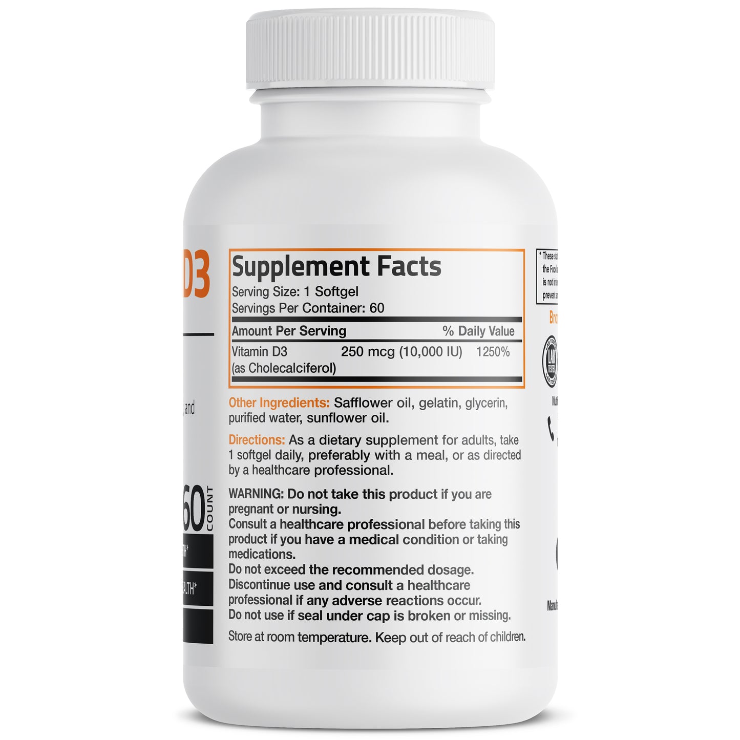 Vitamin D3 - 10,000 IU - 60 Softgels