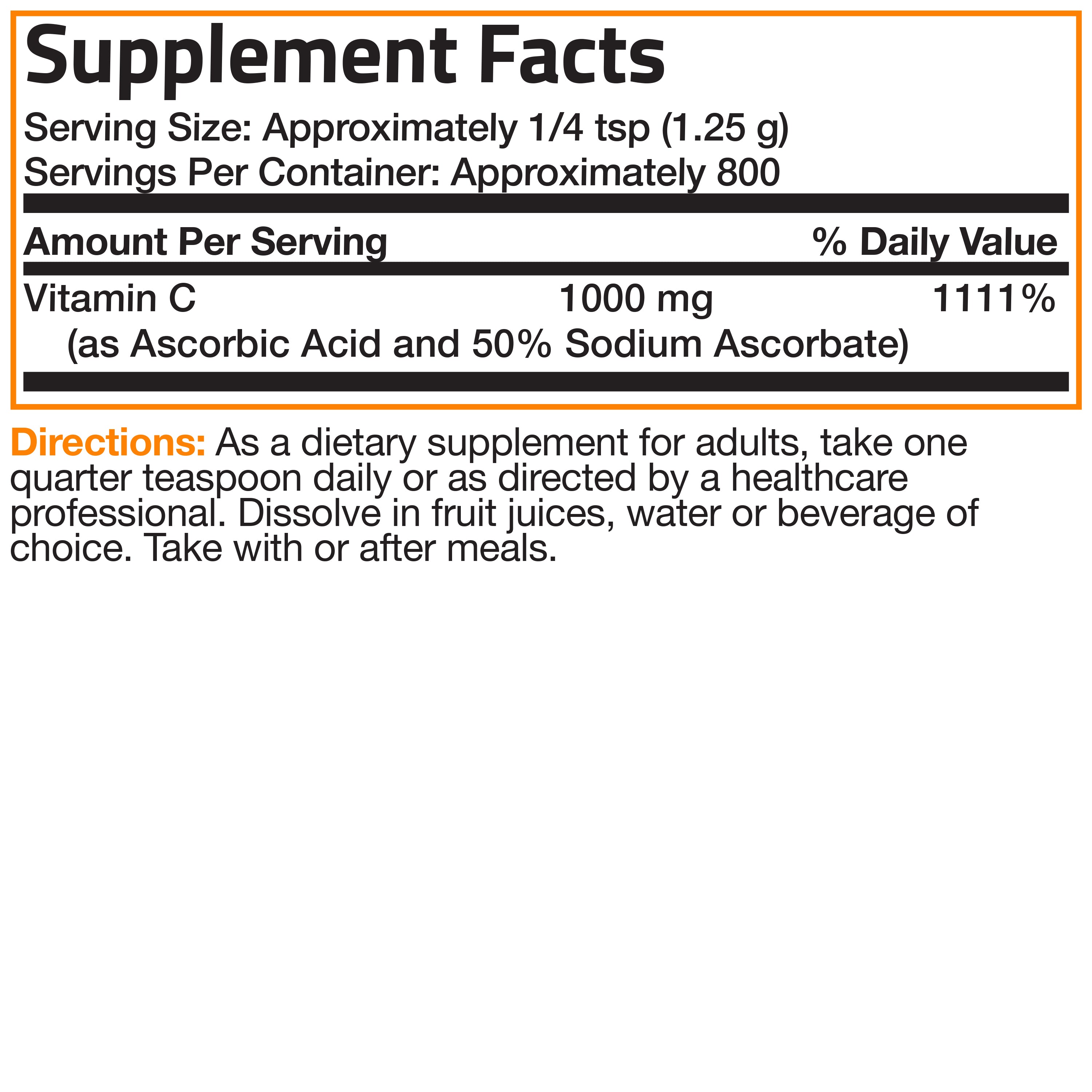 Buffered Vitamin C Ascorbic Acid Crystals - 1,000 mg view 10 of 5