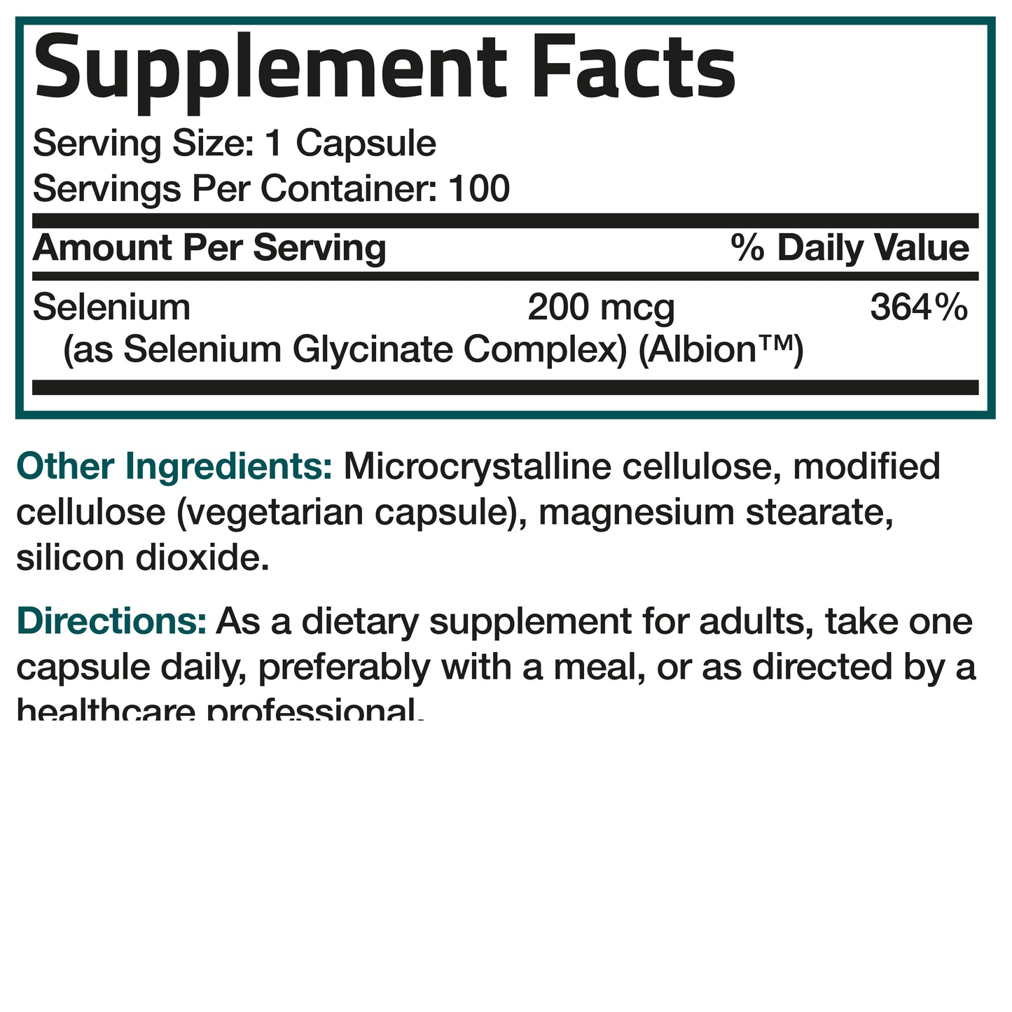 Selenium - 200 mcg