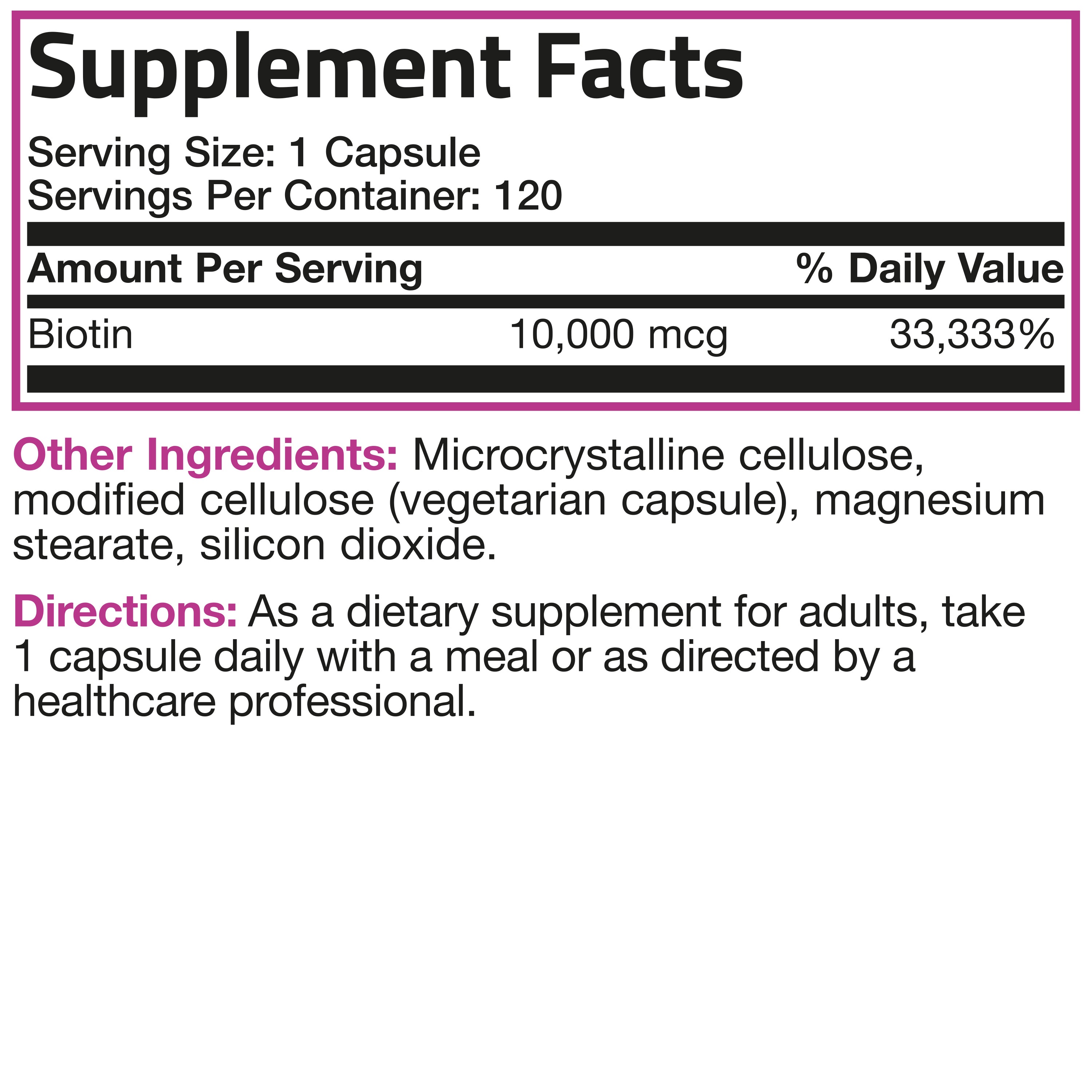 Ultra Biotin Hair, Skin & Nails - 10,000 mcg view 13 of 6