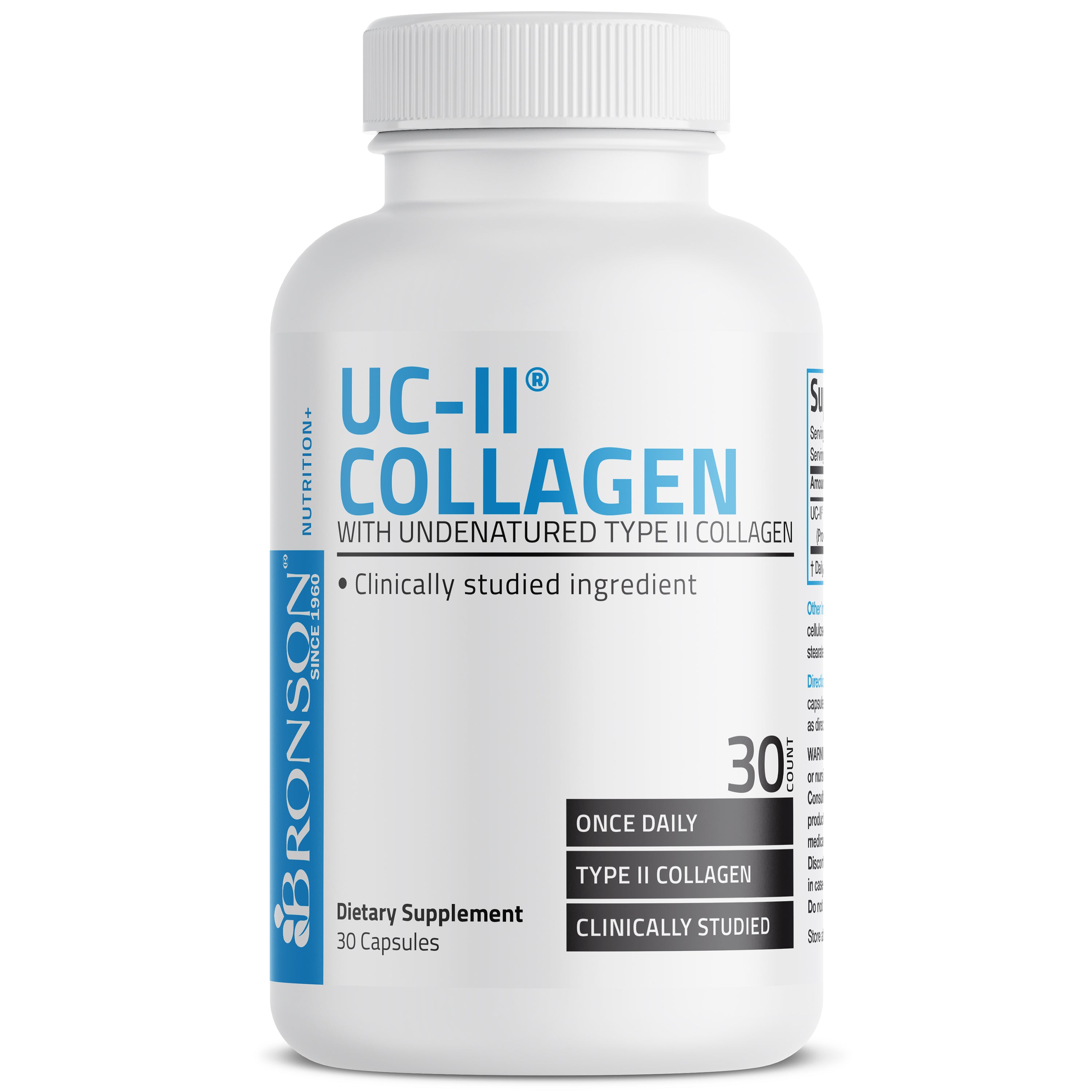 UC-II® Collagen with Undenatured Type II Collagen - 30 Capsules view 3 of 6